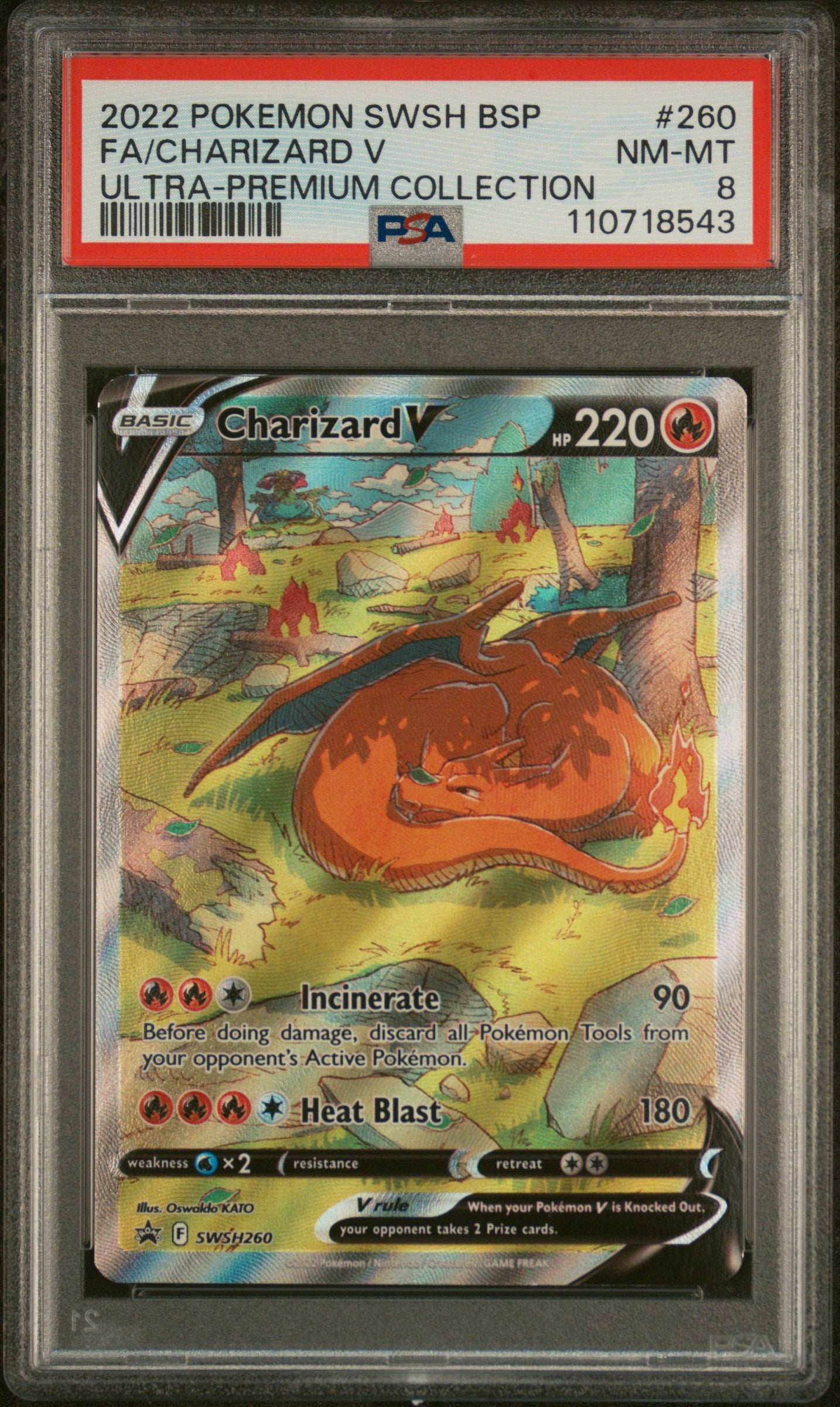SWSH Sword & Shield Promo Cards SWSH260 PSA8 #110718543 Charizard V - Holofoil - Promo