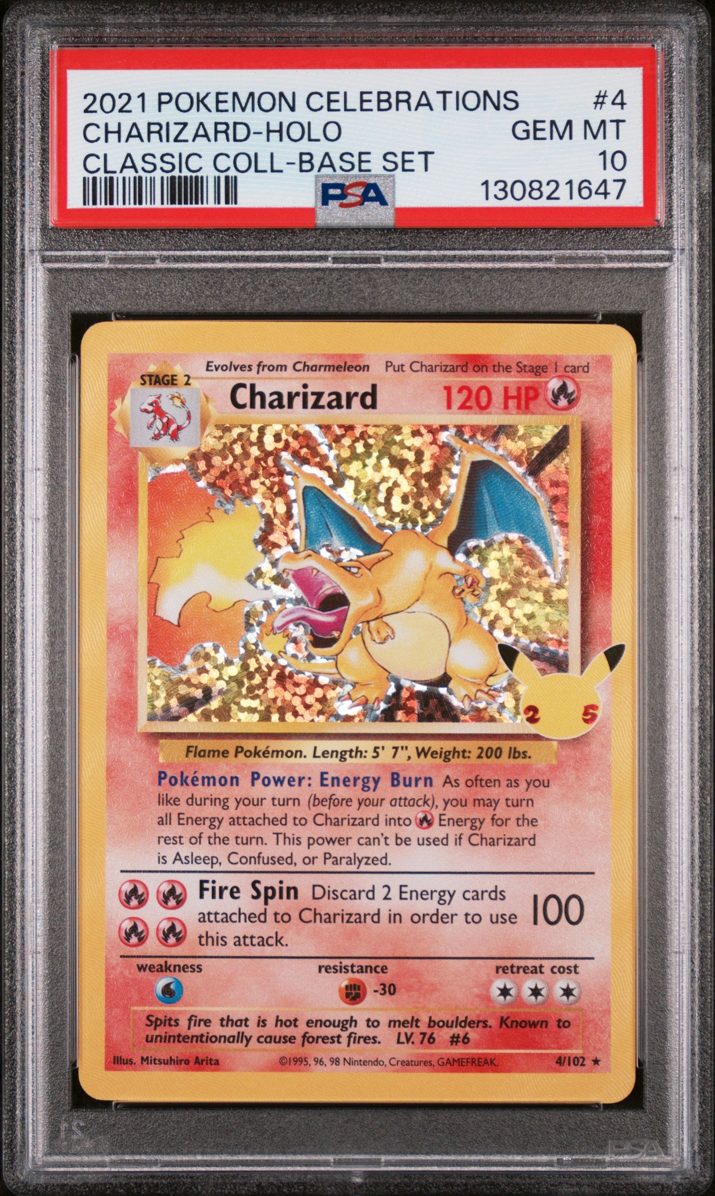 Celebrations Classic Collection 004/102 PSA10 #130821647 Charizard - Holofoil - Classic Collection