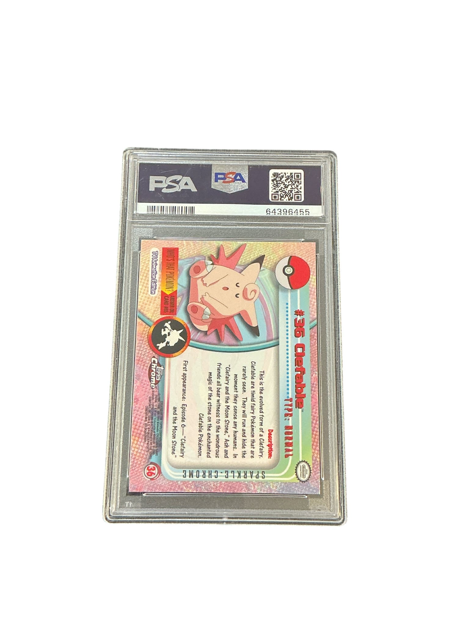 Topps Chrome 2000 - Series 1 &2 #036 - PSA9 #64396455 - Clefable