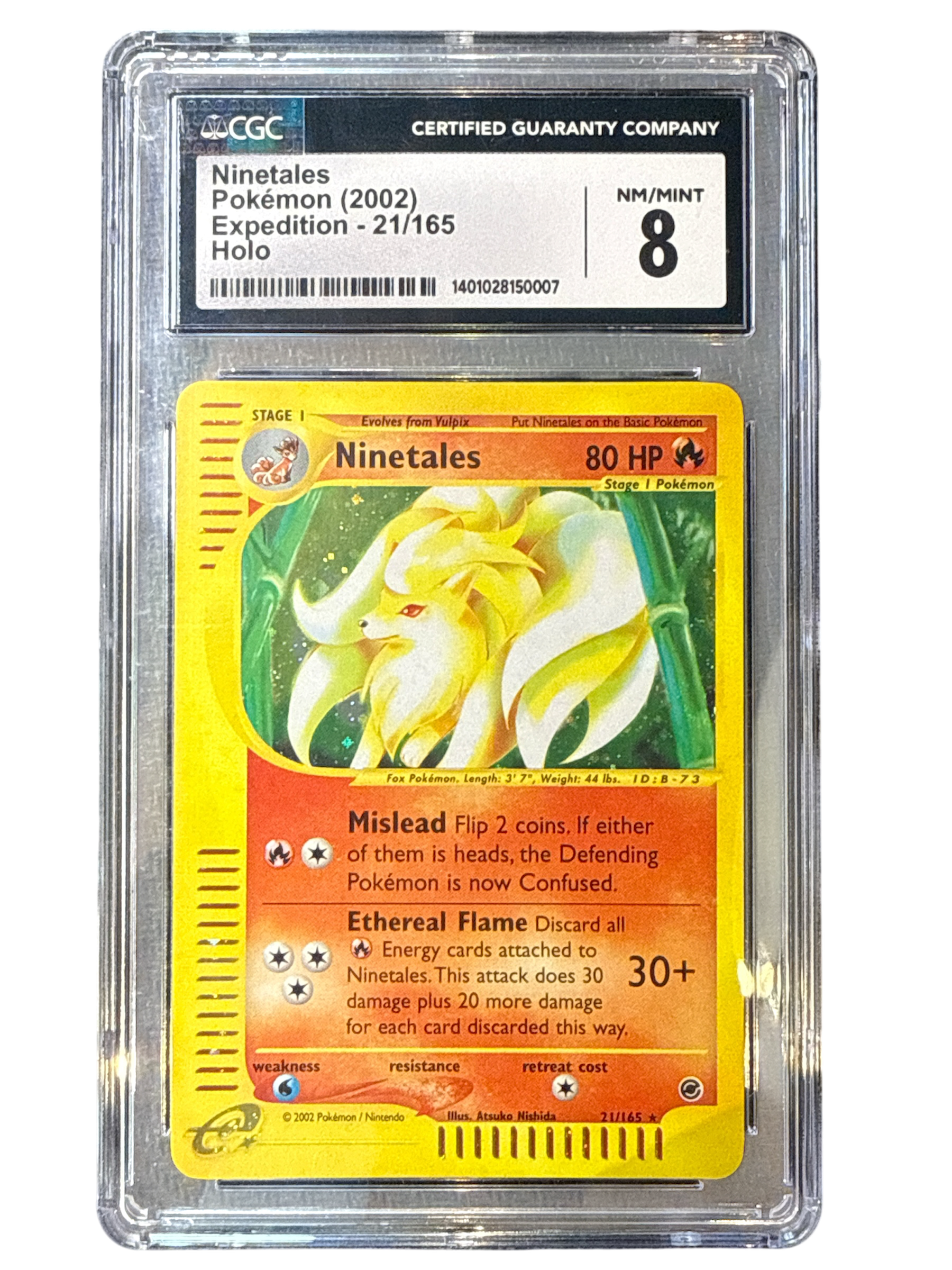 Expedition 021 CGC8 #1401028150007 Ninetales (21) - Holofoil - Holo Rare