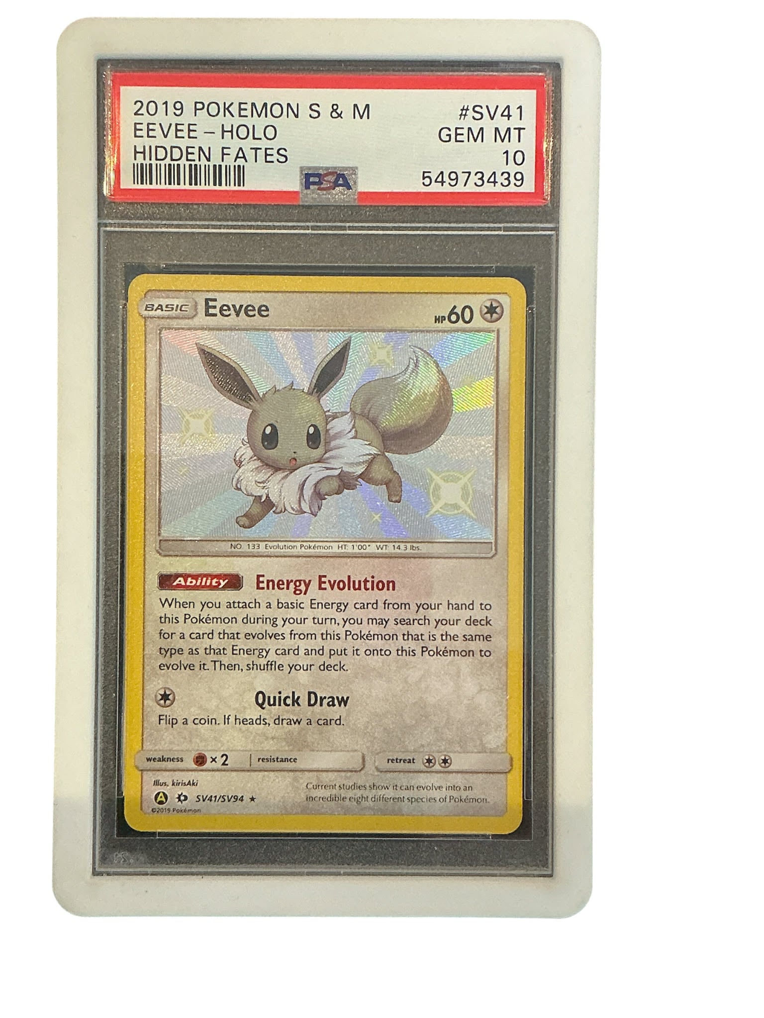 Hidden Fates Shiny Vault SV41/SV94 PSA10 #54973439 Eevee - Holofoil - Shiny Holo Rare