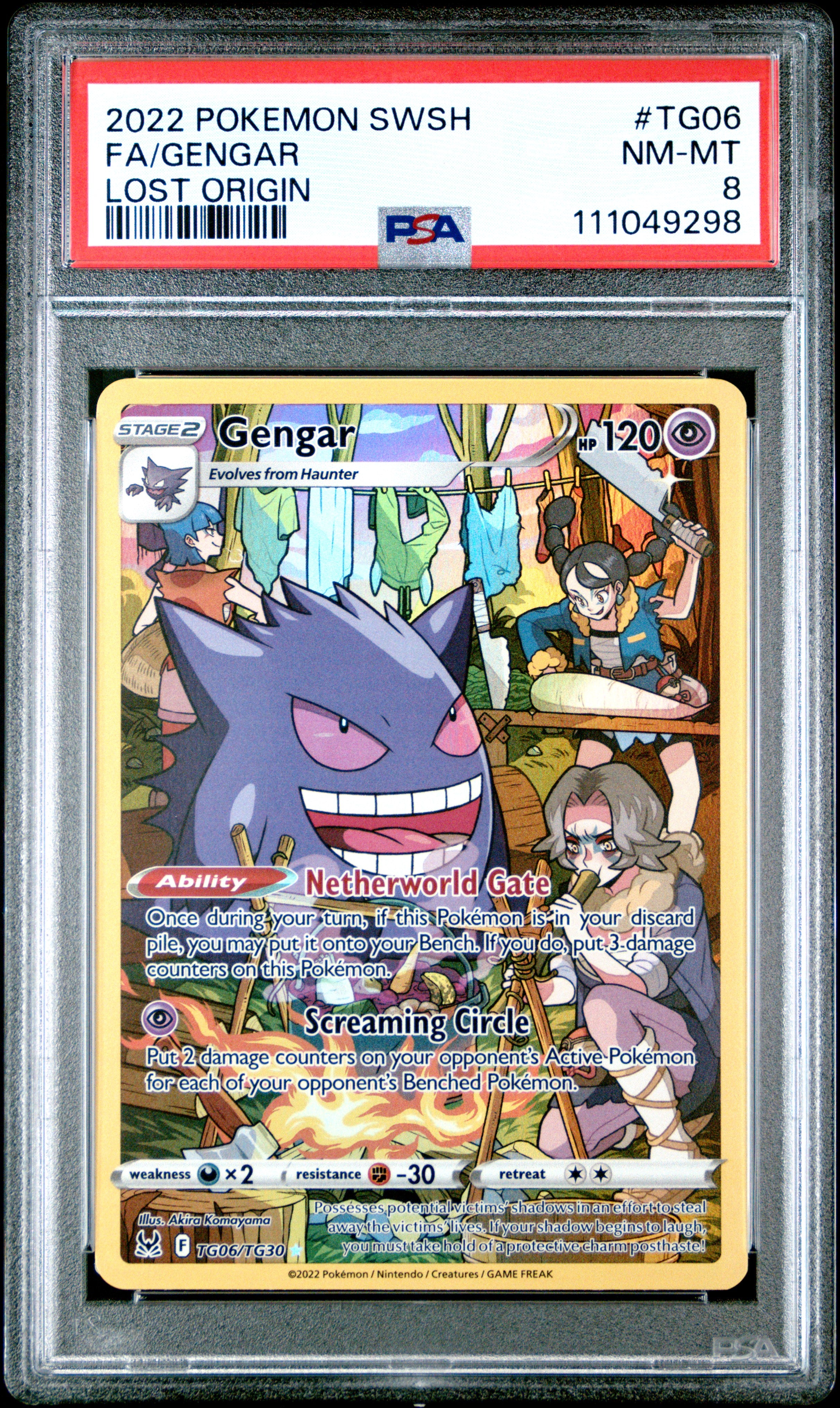SWSH11 Lost Origin Trainer Gallery TG06/TG30 PSA8 #111049298 Gengar - Holofoil - Ultra Rare