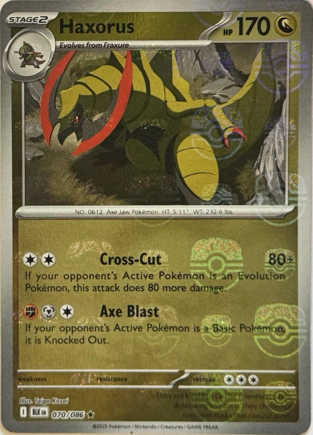 SV Black Bolt 070/086 Haxorus (Master Ball Pattern) - Holofoil - Rare