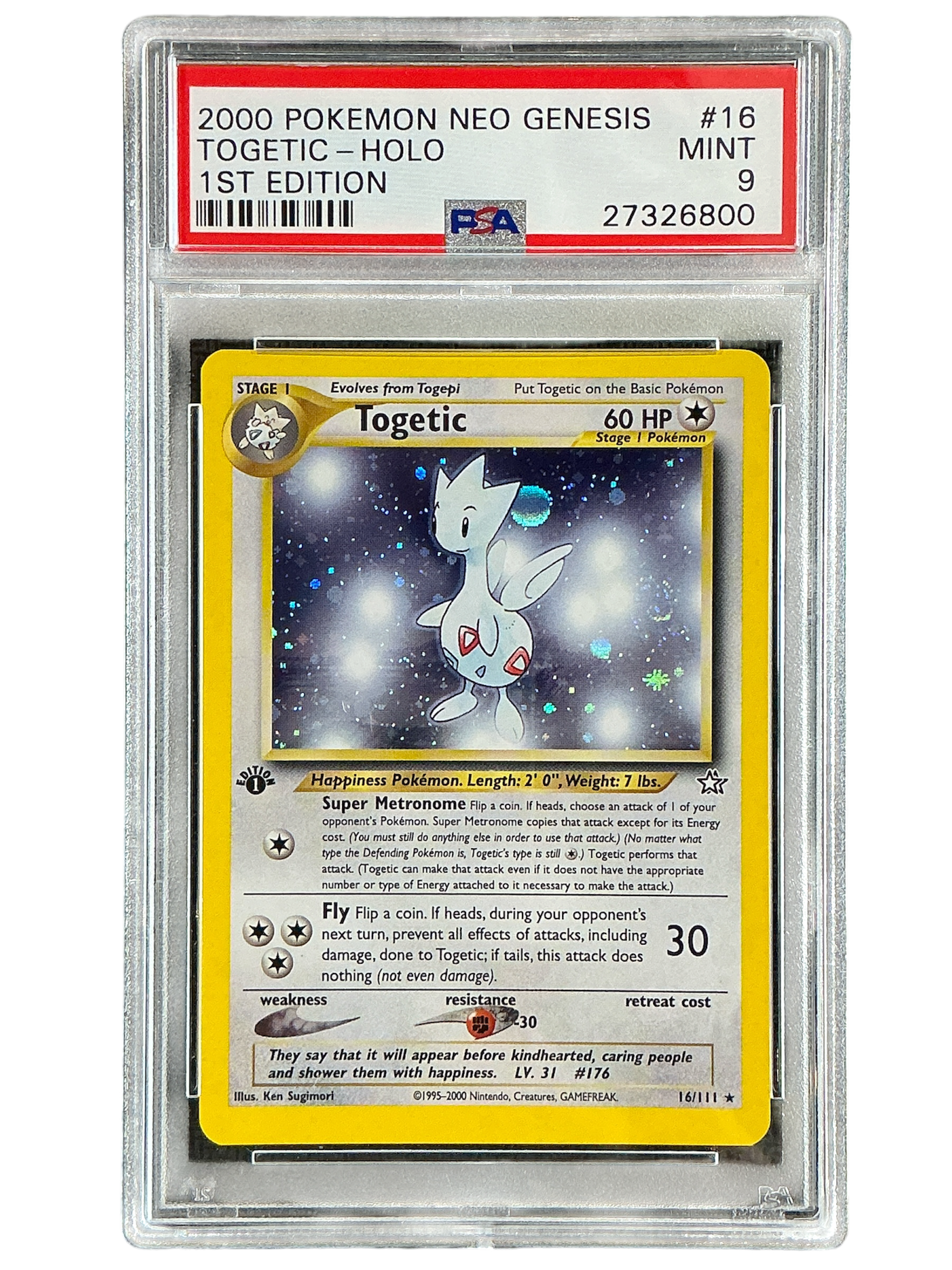 Neo Genesis 016/111 PSA9 #27326800 Togetic - 1st Edition Holofoil - Holo Rare
