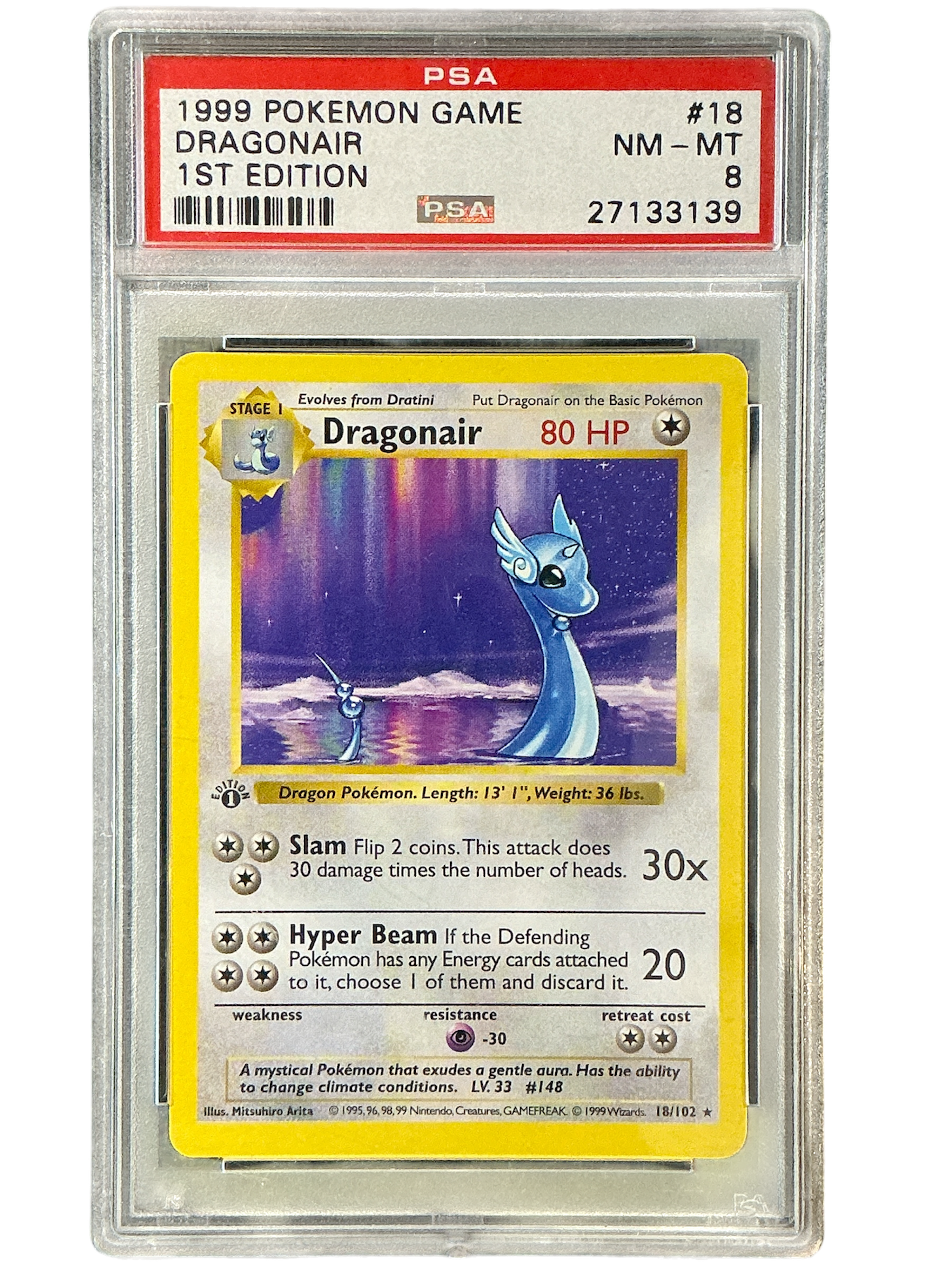 Base Set Shadowless 018/102 PSA8 #27133139 Dragonair - 1st Edition - Rare