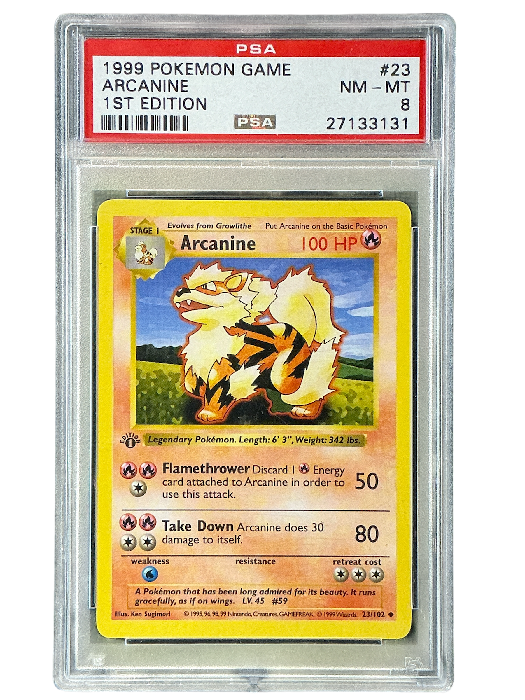 Base Set Shadowless 023/102 PSA8 #27133131 Arcanine - 1st Edition - Uncommon