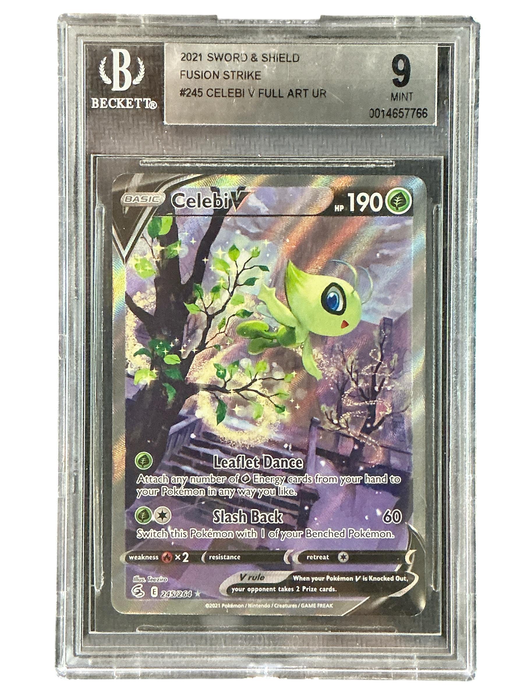SWSH08 Fusion Strike 245/264 BCG9 #0014657766 Celebi V (Alternate Full Art) - Holofoil - Ultra Rare