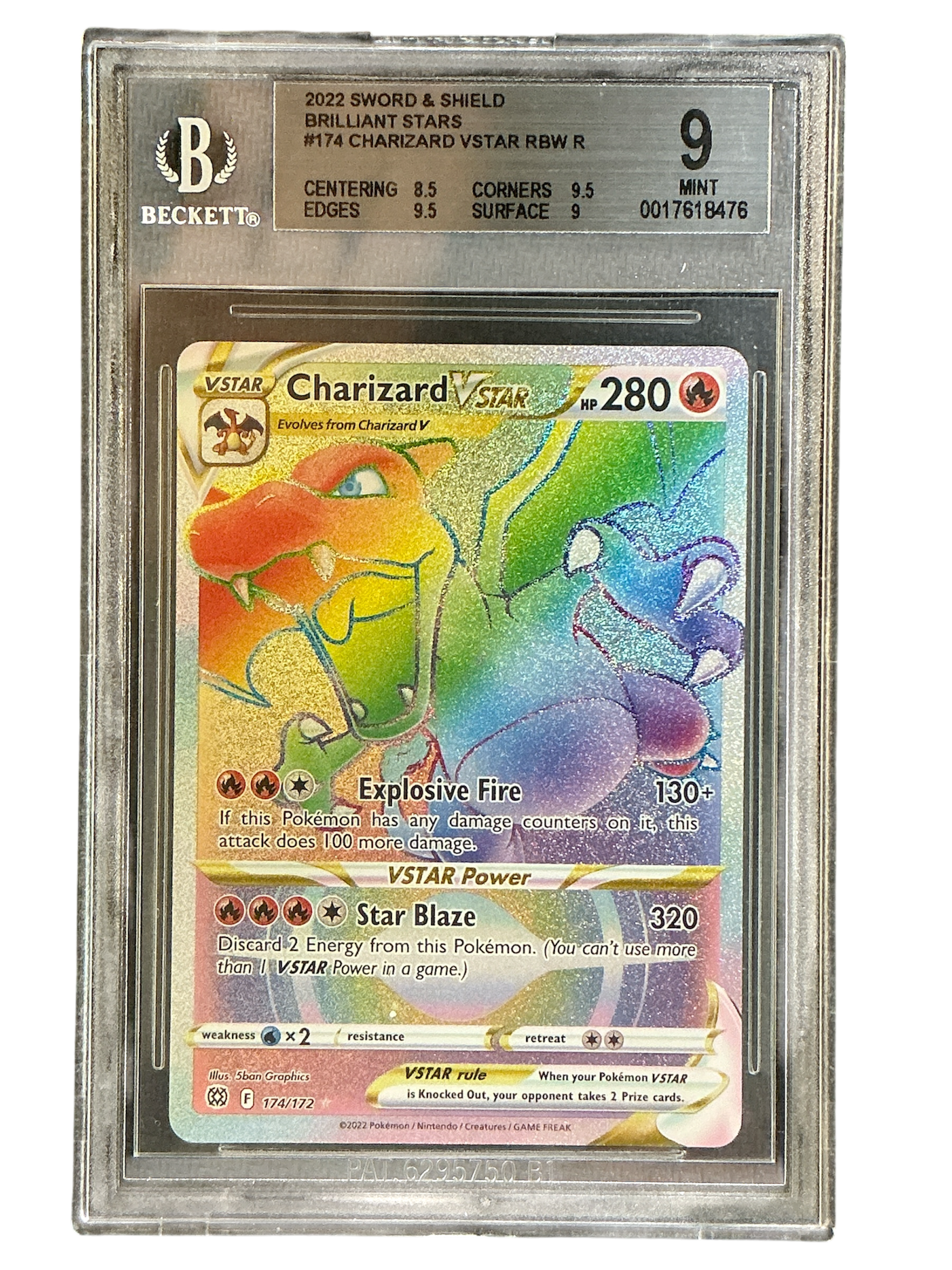 SWSH09 Brilliant Stars 174/172 BCG9 #0017618476 Charizard VSTAR (Secret) - Holofoil - Secret Rare