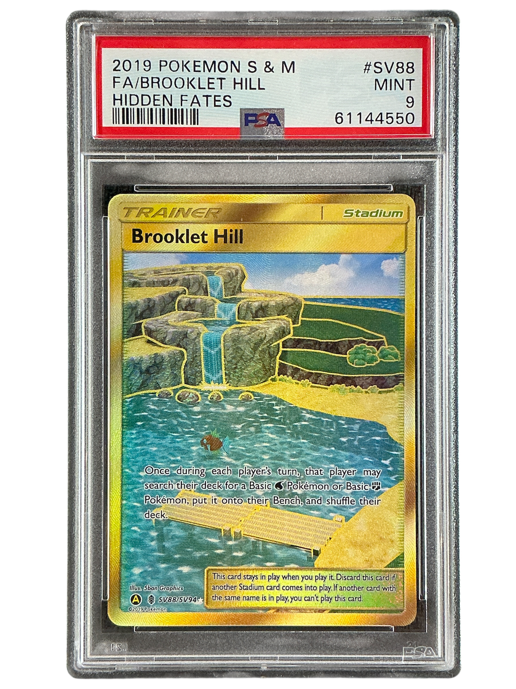 Hidden Fates Shiny Vault SV88/SV94 PSA9 #61144550 Brooklet Hill - Holofoil - Shiny Holo Rare