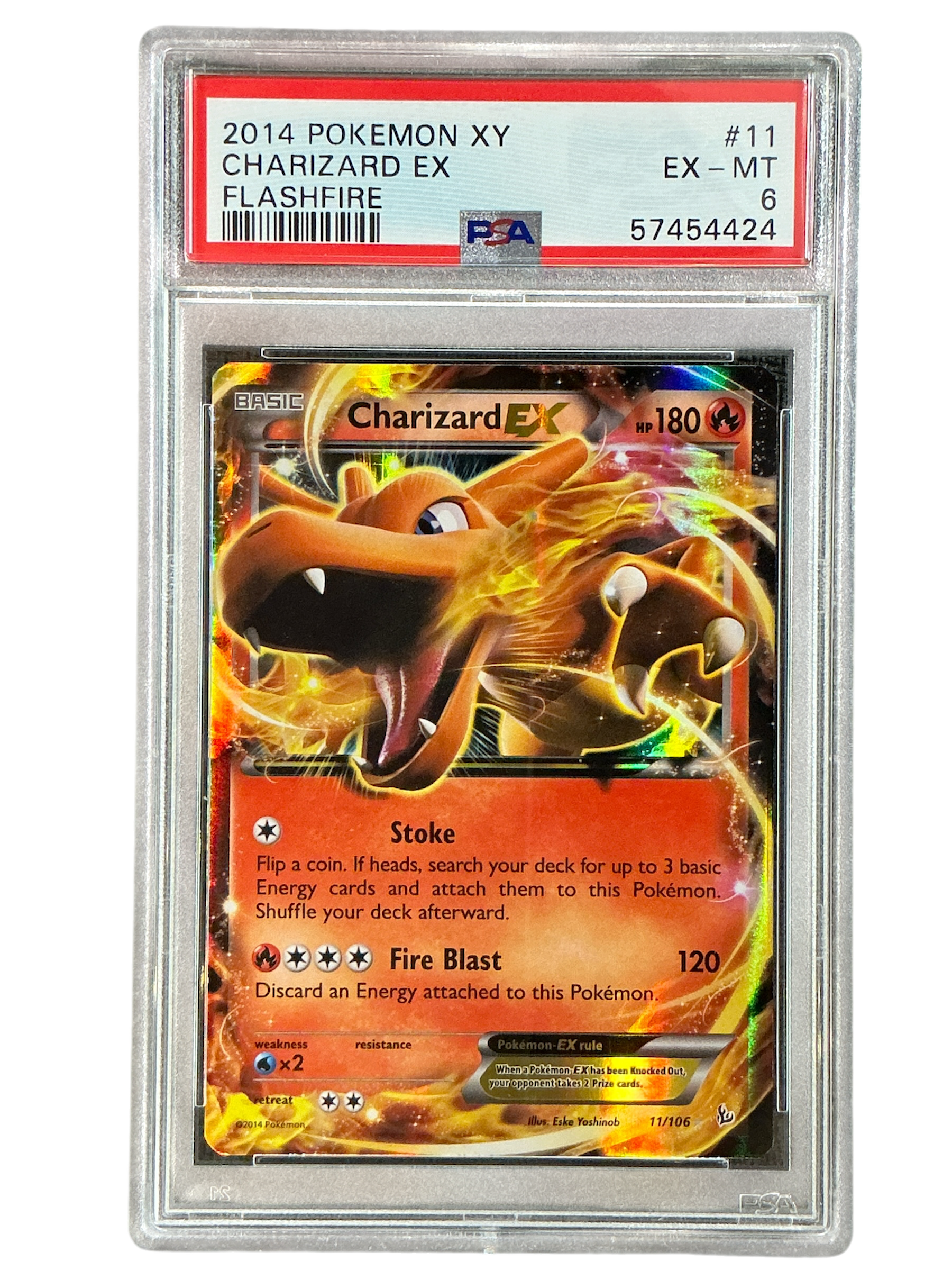 XY Flashfire 011/106 PSA6 #57454424 Charizard EX (11) - Holofoil - Ultra Rare
