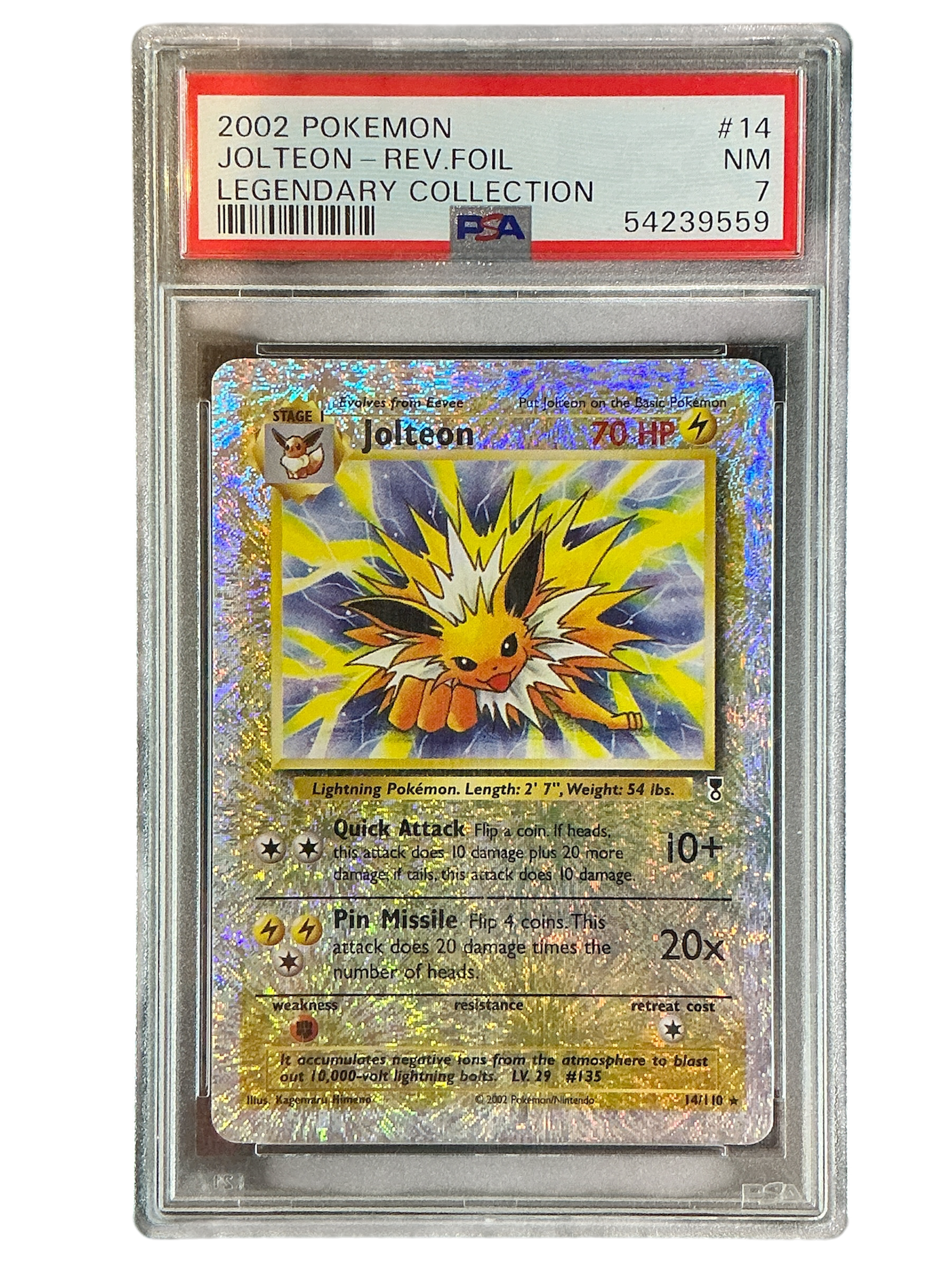 Legendary Collection 014 PSA7 #54239559 Jolteon - Reverse Holofoil - Holo Rare