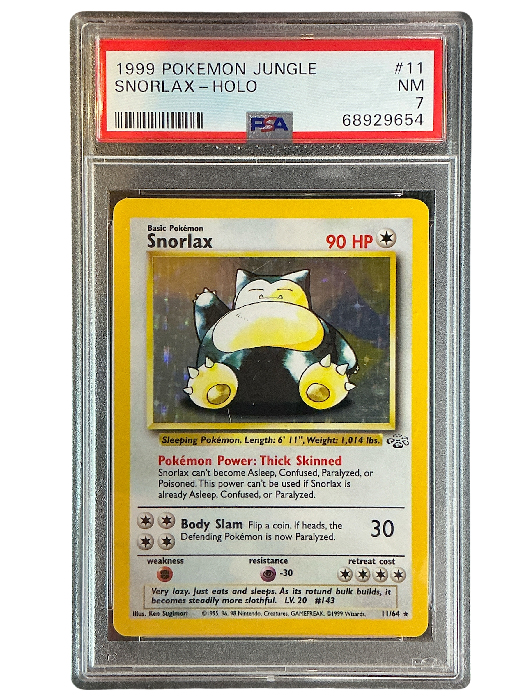 Jungle 011/64 PSA7 #68929654 Snorlax (11) - Unlimited Holofoil - Holo Rare