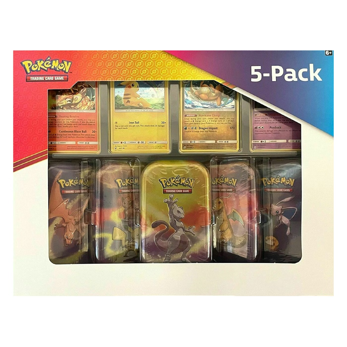 Pokemon TCG - Kanto Powers Mini Tin - Costco 5-tin Bundle (Imperfect Condition)
