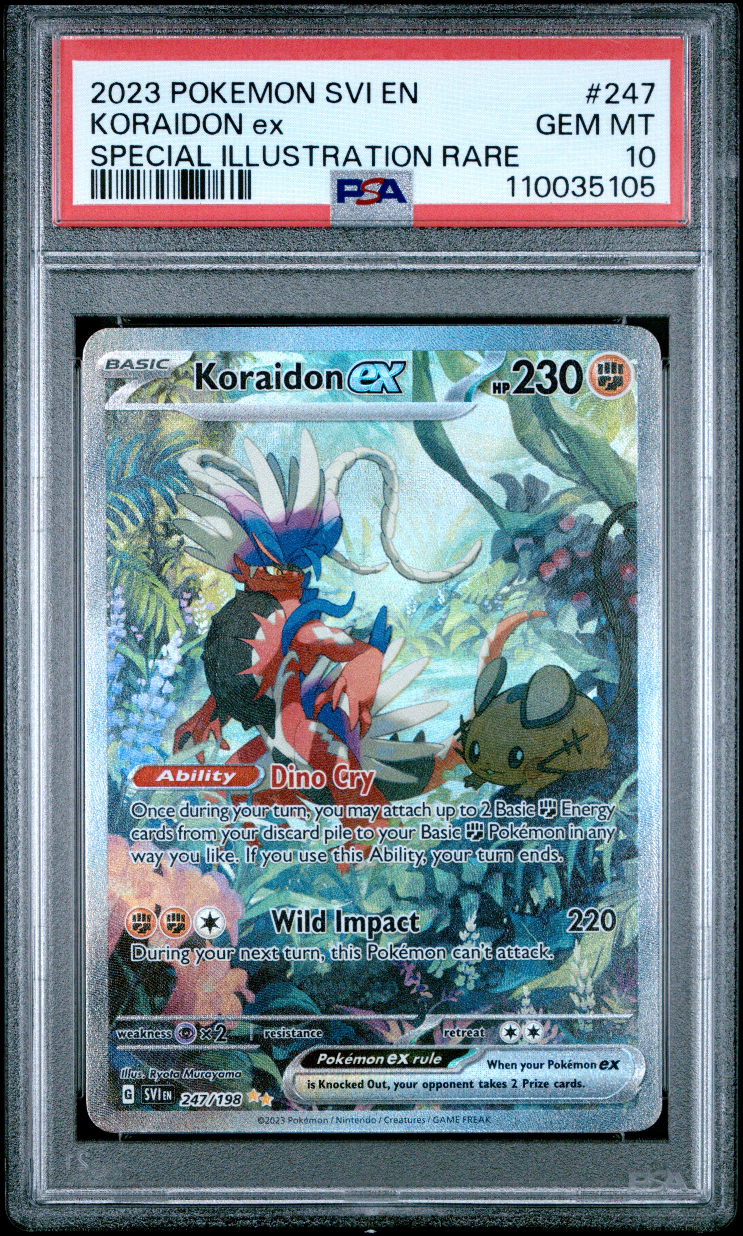 SV01 Scarlet & Violet Base Set 247/198 PSA10 #110035105 Koraidon ex - Holofoil - Special Illustration Rare