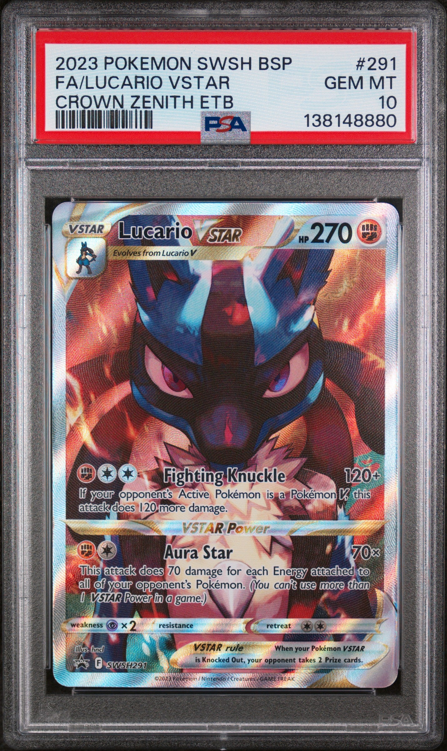 SWSH Sword & Shield Promo Cards SWSH291 PSA10 #138148880 Lucario VSTAR - Holofoil - Promo