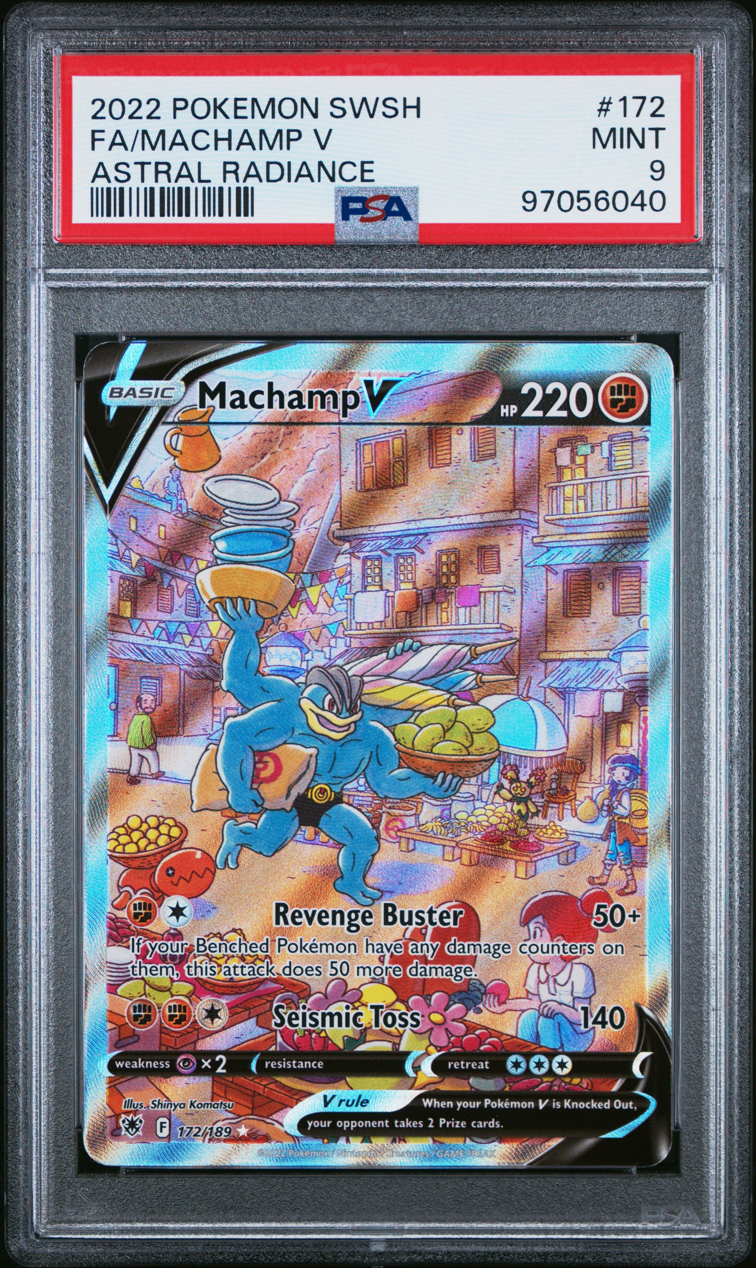 SWSH10 Astral Radiance 172/189 PSA9 #97056040 Machamp V (Alternate Full Art) - Holofoil - Ultra Rare