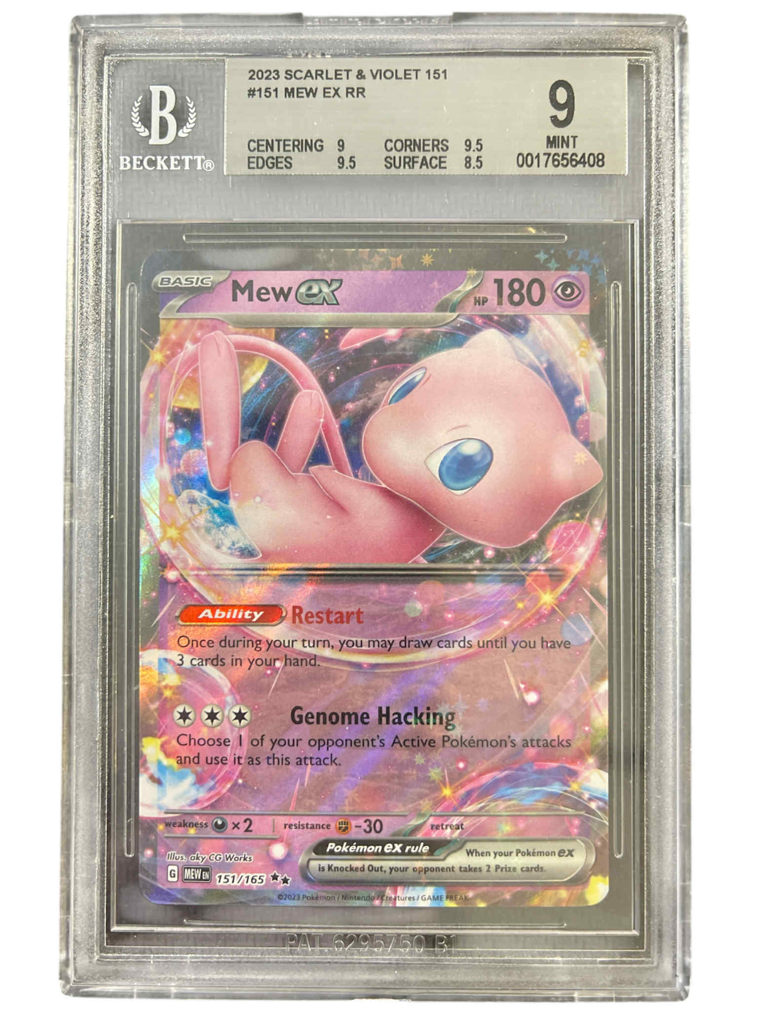 SV Scarlet & Violet 151 151/165 Beckett 9 #0017656408 Mew ex - Holofoil - Double Rare