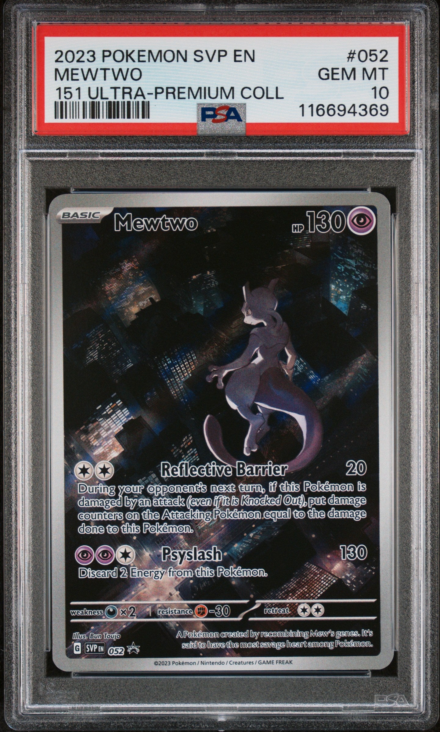 SV Scarlet & Violet Promo Cards 052 PSA10 #116694369 Mewtwo - Holofoil - Promo