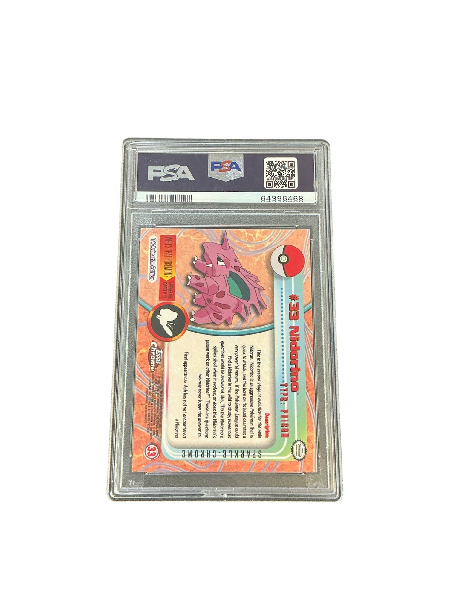 Topps Chrome 2000 - Series 1 &2 #033 - PSA9 #64396468 - Nidorino