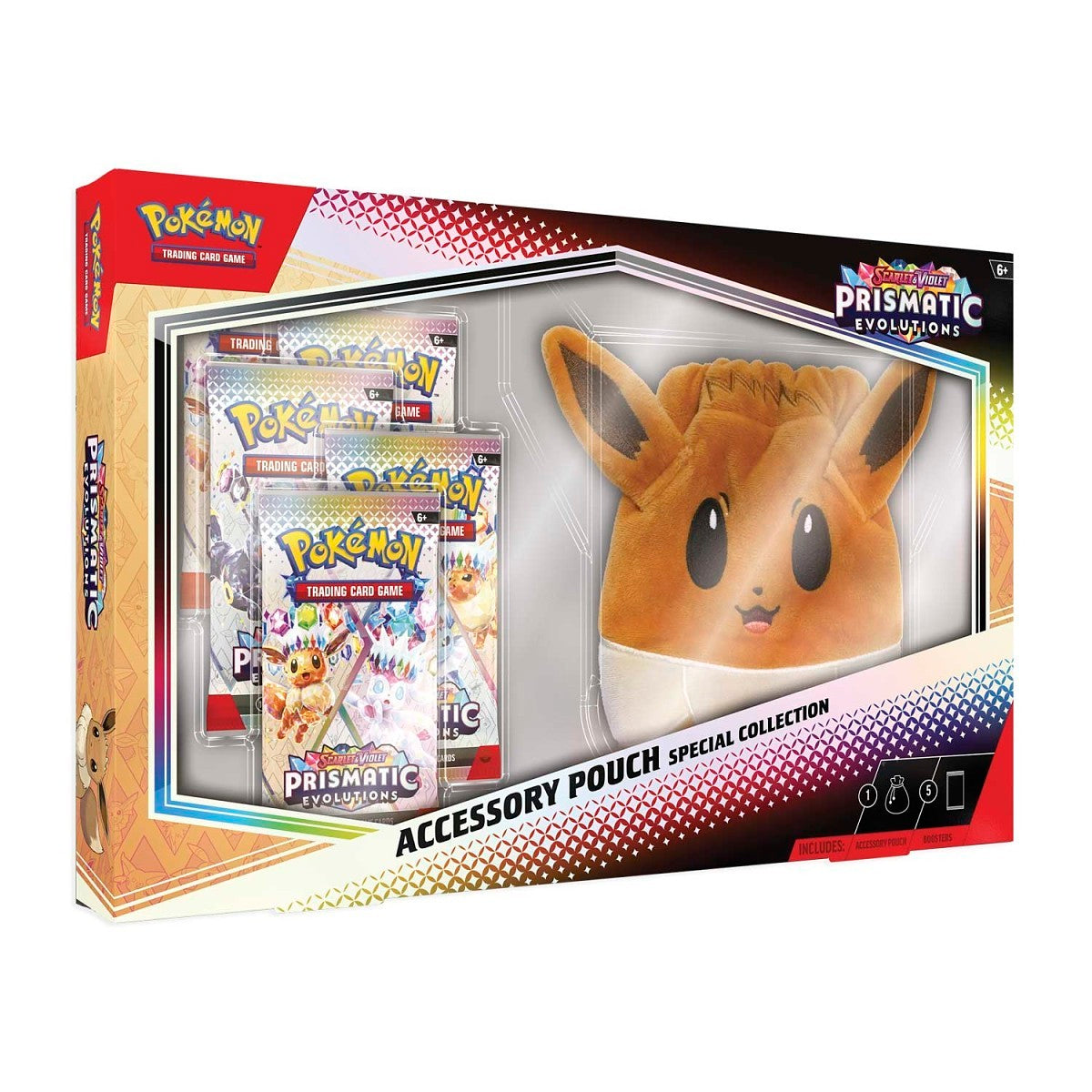 Pokemon Scarlet & Violet - SV08.5 - Prismatic Evolutions Accessory Pouch Box (5 packs)