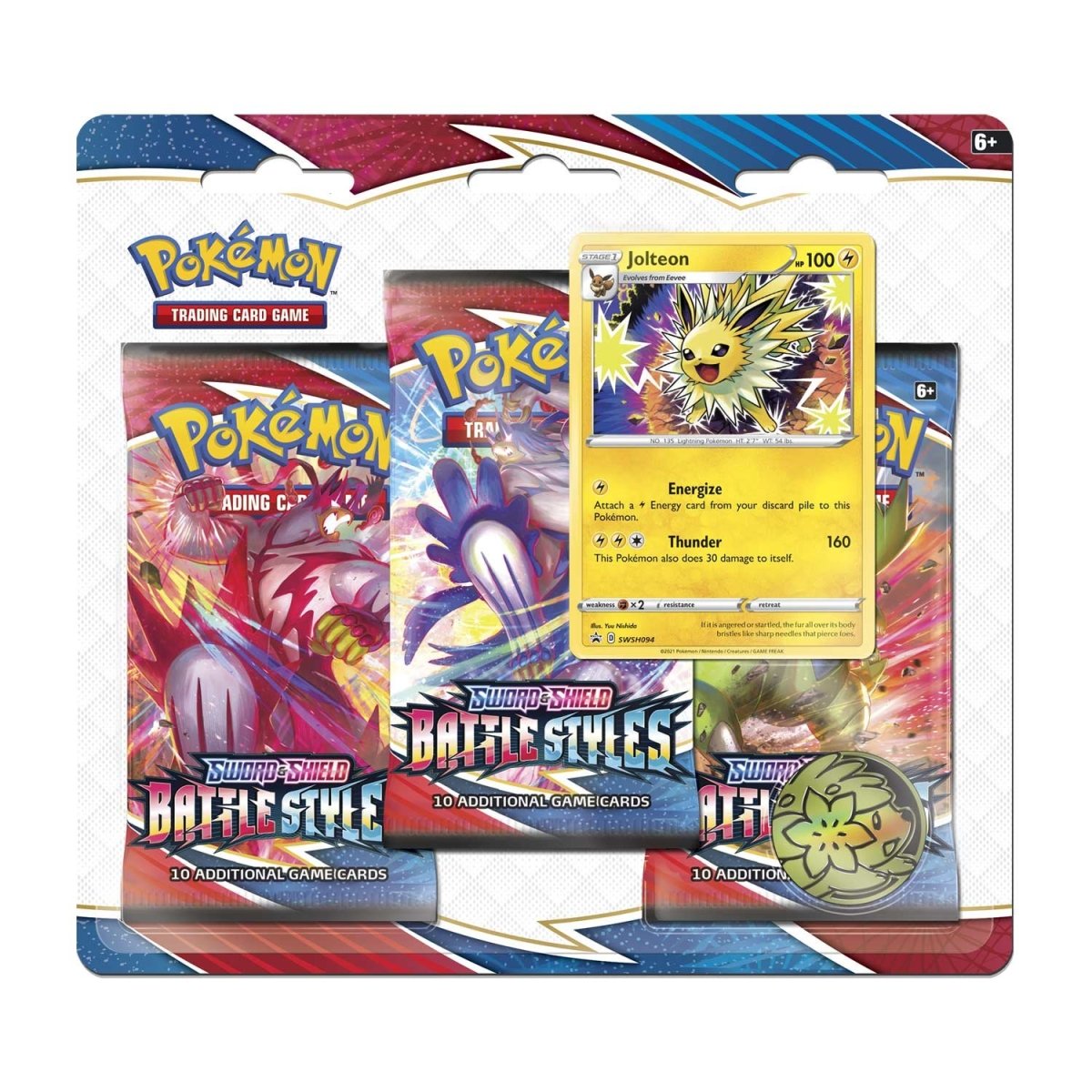 Pokemon Sword & Shield - SWSH05 - Battle Styles 3 Pack Blister (Jolteon)