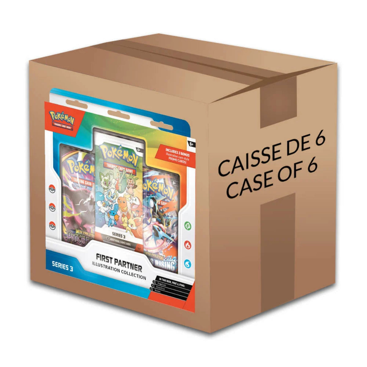 Pokemon Mega Evolution - First partner Illustration Collection Series 3 - Sealed Case (6 Collection Boxes)
