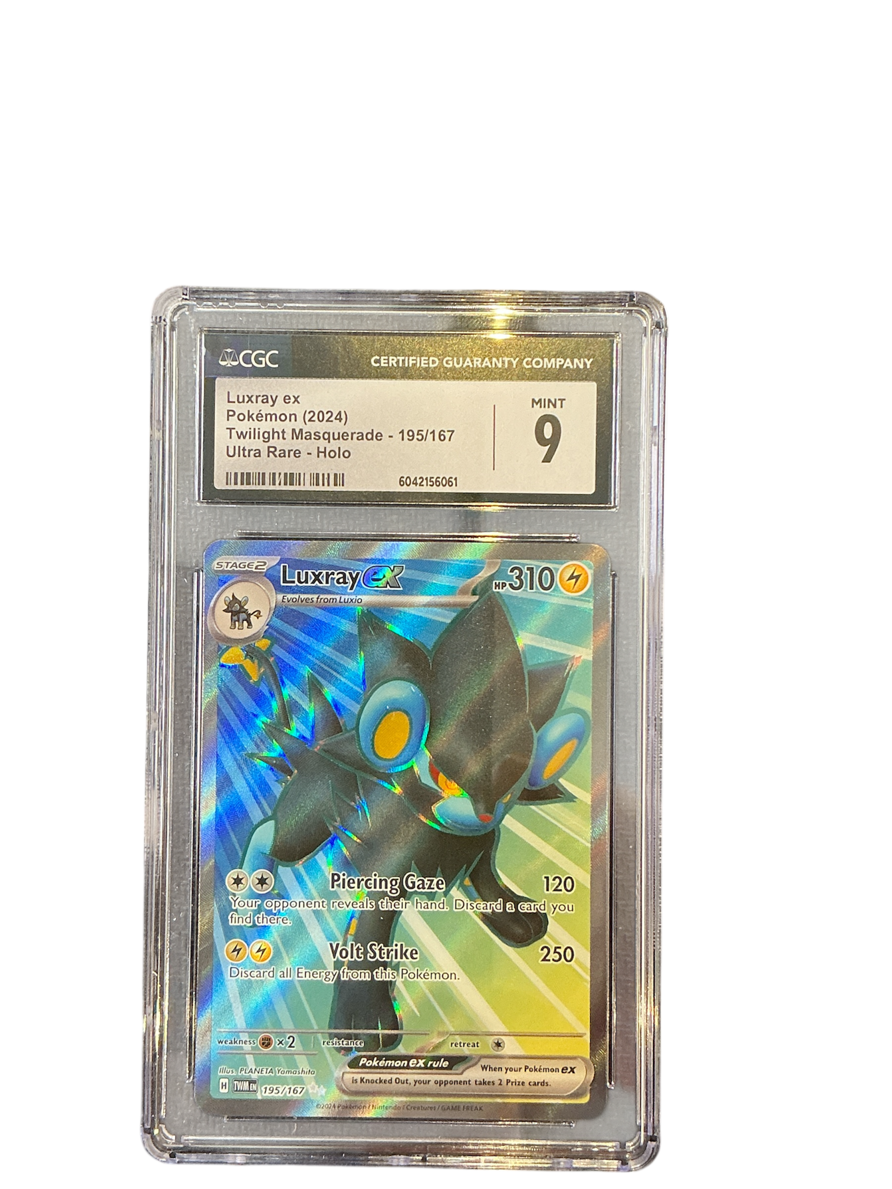 SV06 Twilight Masquerade 195/167 CGC9 6042156061 Luxray ex - Holofoil - Ultra Rare