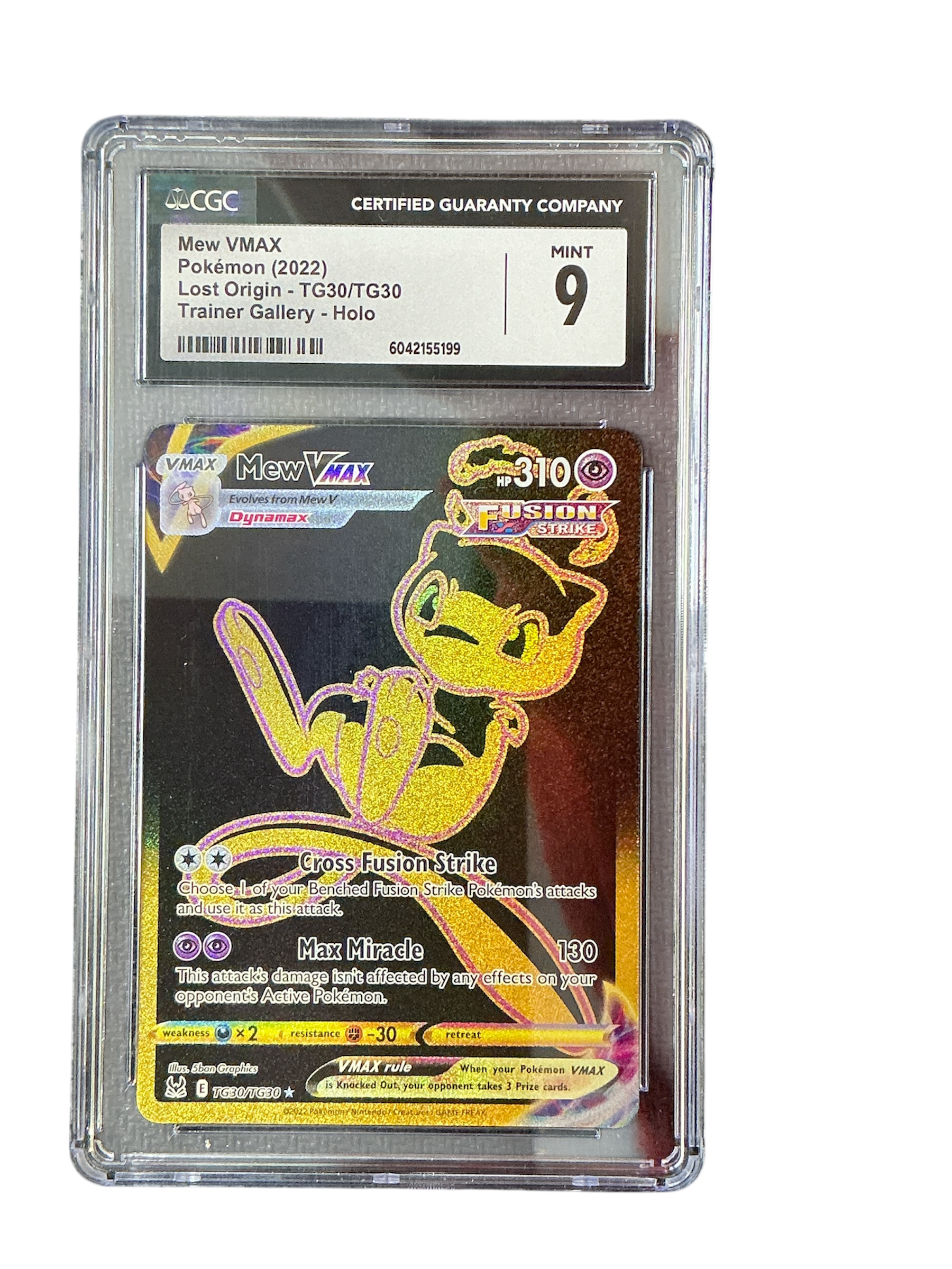 SWSH11 Lost Origin Trainer Gallery TG30/TG30 CGC9 # 6042155199 Mew VMAX (Secret) - Holofoil - Secret Rare