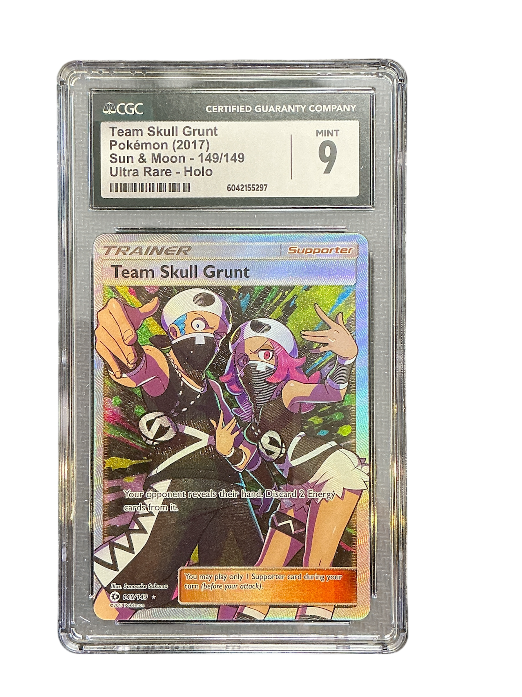 SM Base Set 149/149 CGC9 6042155297 Team Skull Grunt (Full Art) - Holofoil - Ultra Rare