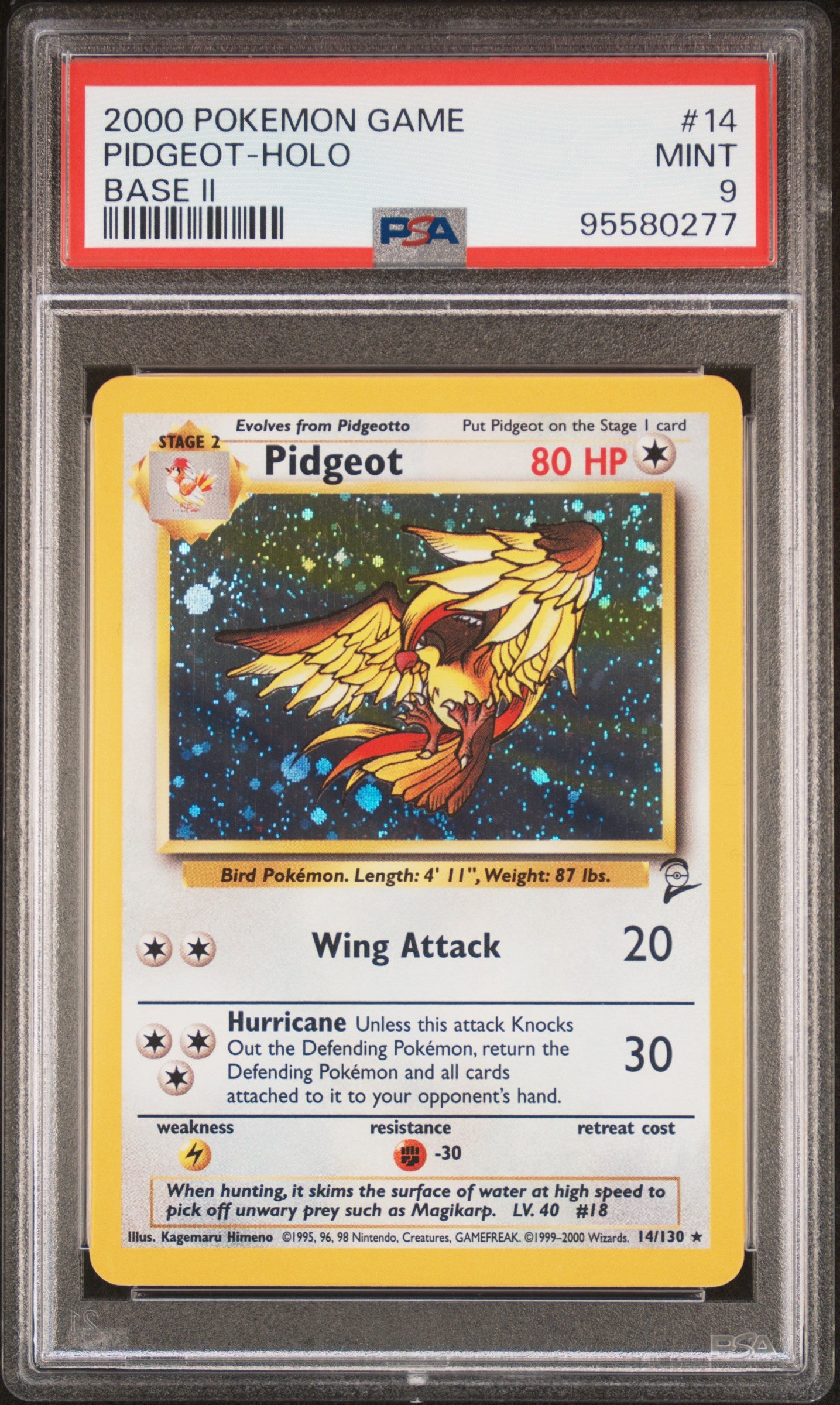 Base Set 2 014/130 PSA9 #95580277 Pidgeot - Holofoil - Holo Rare