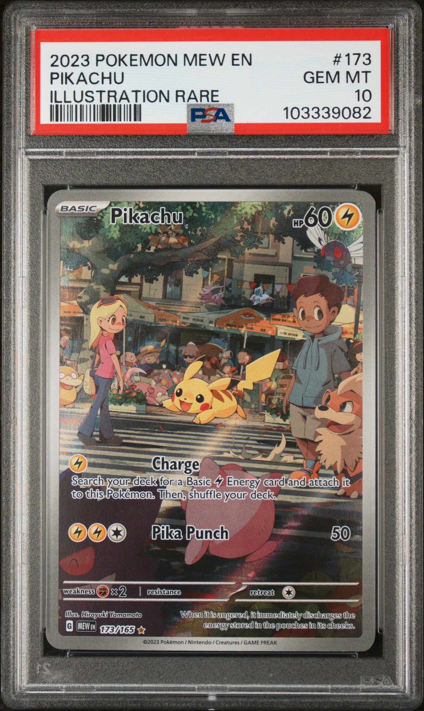 SV Scarlet & Violet 151 173/165 PSA10 #103339082 Pikachu - Holofoil - Illustration Rare