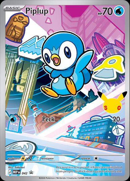 ME Mega Evolution Promo SINNOH FULL SET 040 Turtwig 041 Chimchar 042 Piplup - Holofoil - Promo