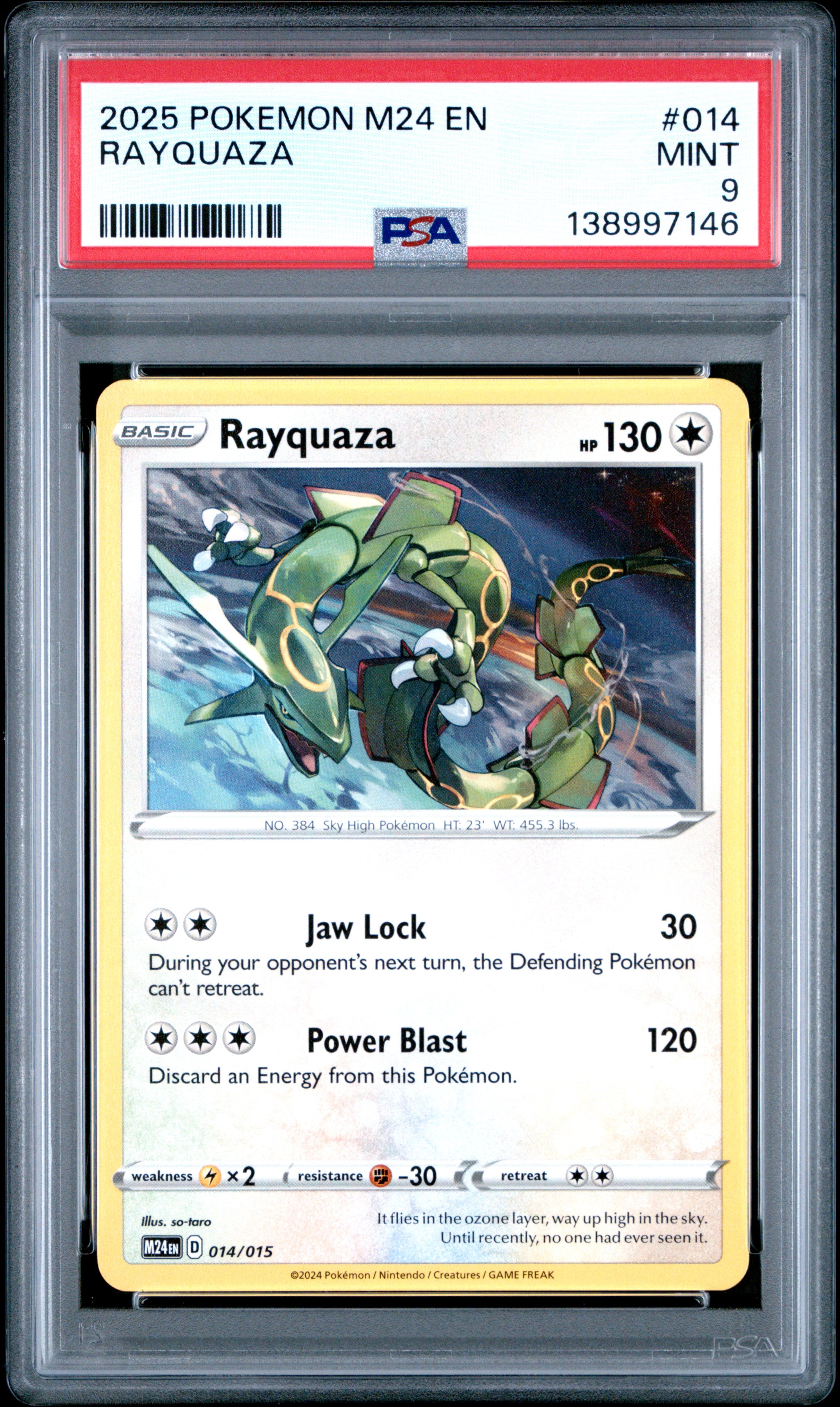 McDonalds Promos 2024 014 PSA9 #138997146 Rayquaza - Promo