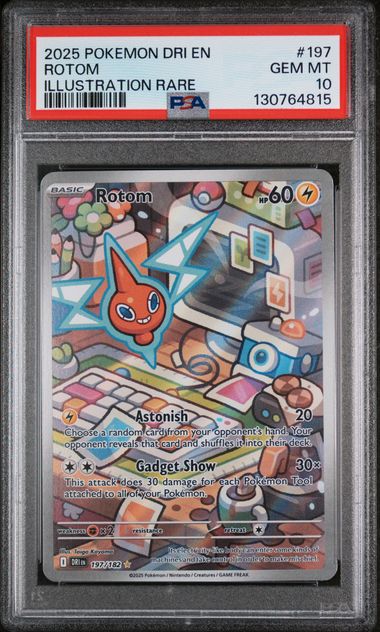 SV10 Destined Rivals 197/182 PSA 10 #130764815 Rotom - Holofoil - Illustration Rare