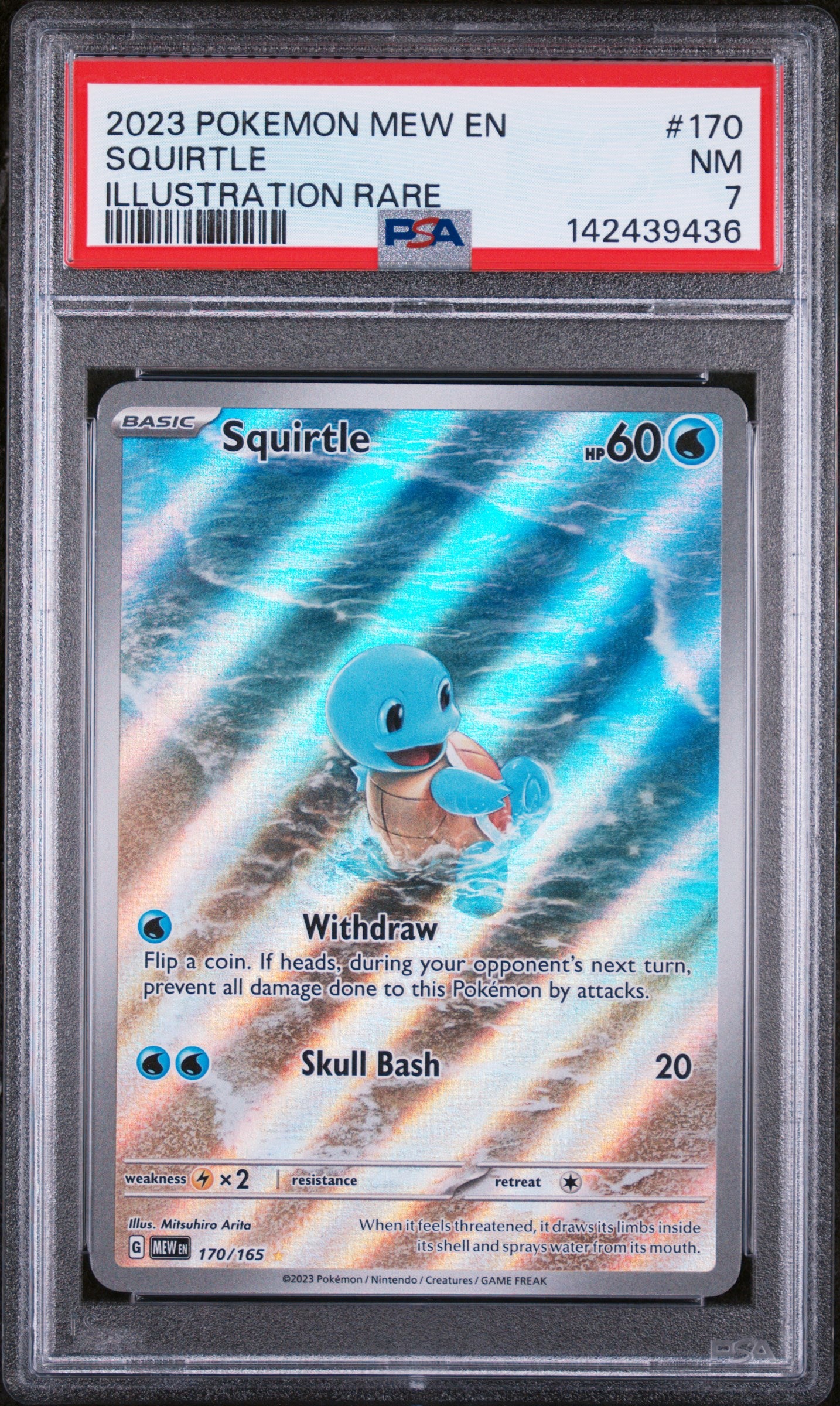 SV Scarlet & Violet 151 170/165 PSA7 #142439436 Squirtle - Holofoil - Illustration Rare