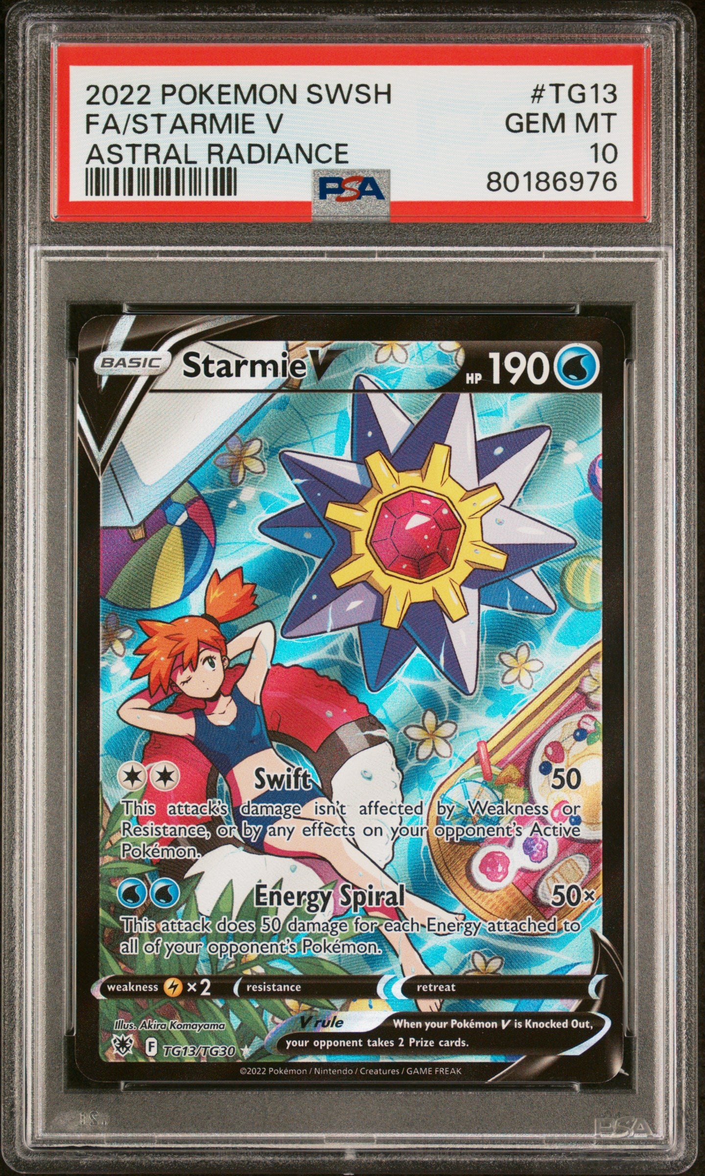 SWSH10 Astral Radiance Trainer Gallery TG13/TG30 PSA10 #80186976 Starmie V - Holofoil - Ultra Rare