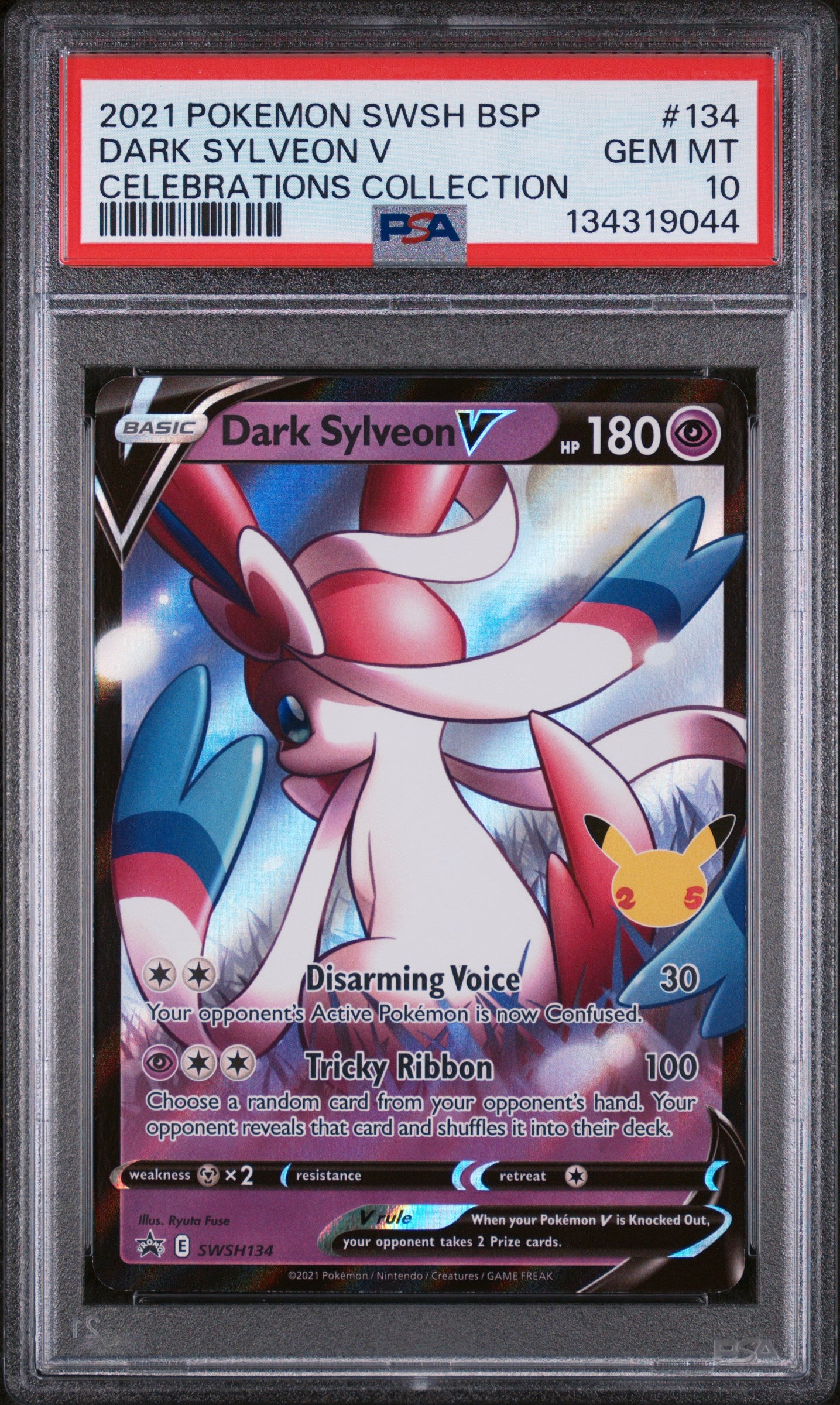 SWSH Sword & Shield Promo Cards SWSH134 PSA10 #134319044 Dark Sylveon V - Holofoil - Promo