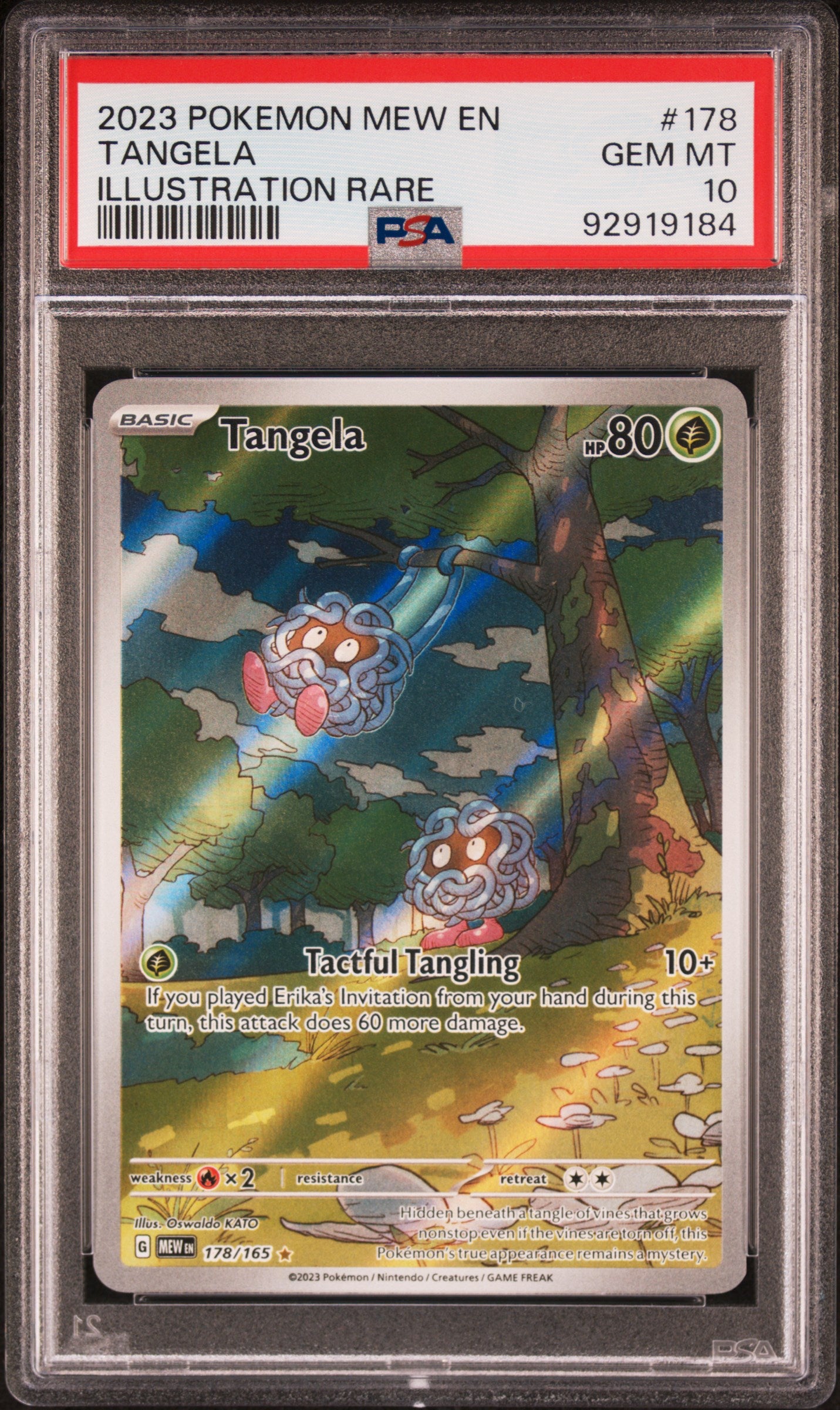 SV Scarlet & Violet 151 178/165 PSA10 #92919184 Tangela - Holofoil - Illustration Rare