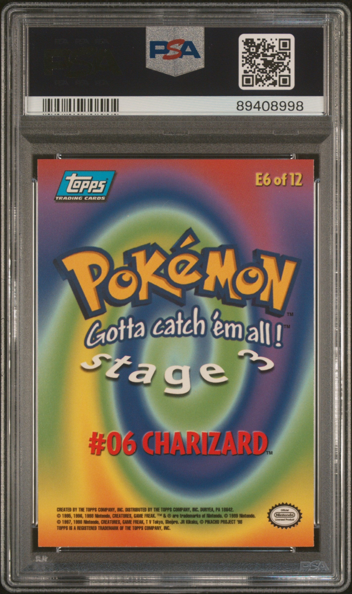 Topps Chrome 1999 - Series 1 #E6 - PSA9 #89408998 - Charizard