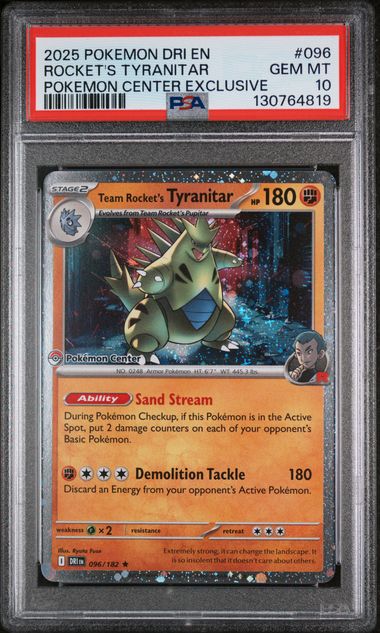 Miscellaneous Cards & Products 096 PSA 10 #130764819 Team Rocket's Tyranitar (Pokemon Center Exclusive) - Rare