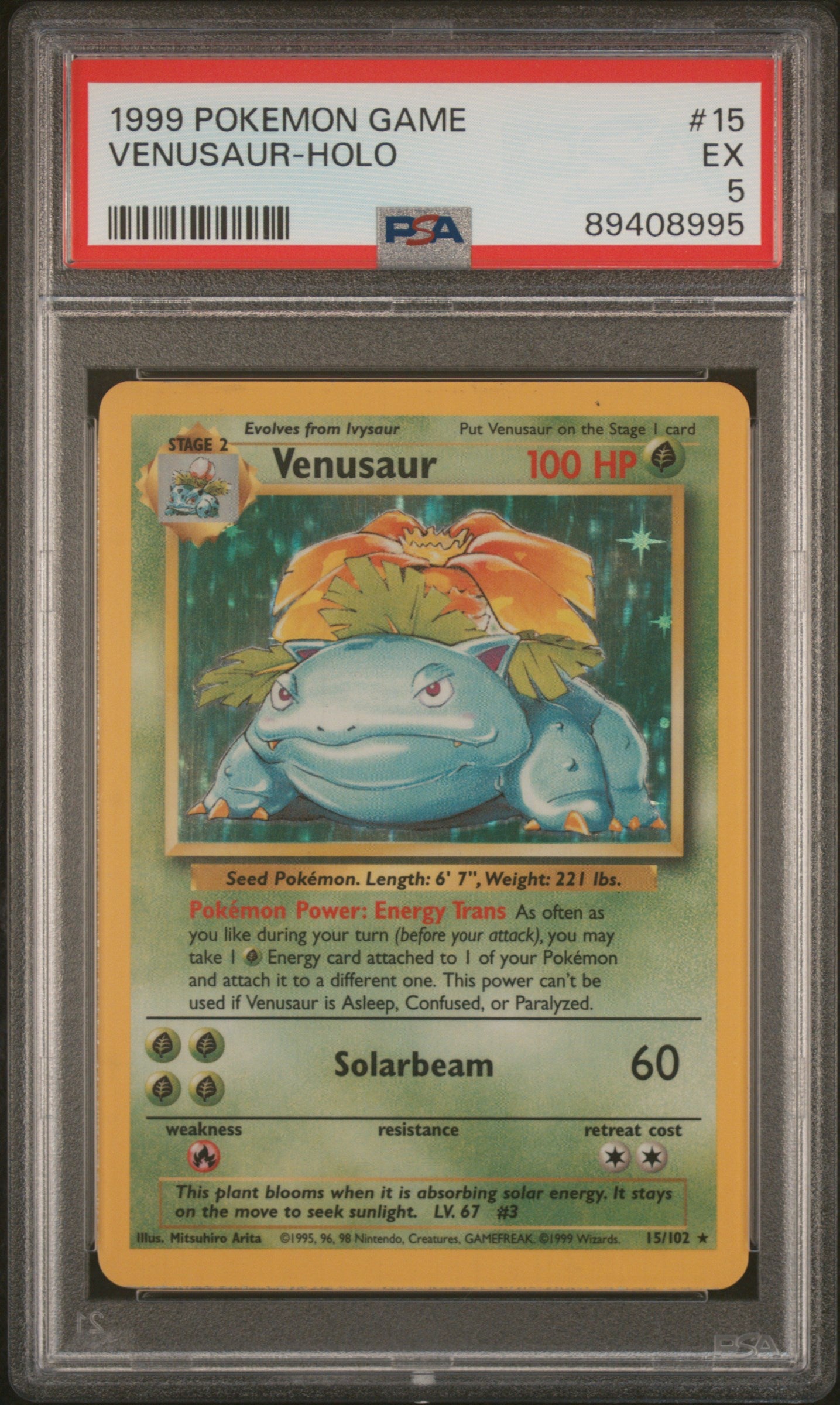 Base Set 015/102 PSA5 #89408995 Venusaur - Holofoil - Holo Rare