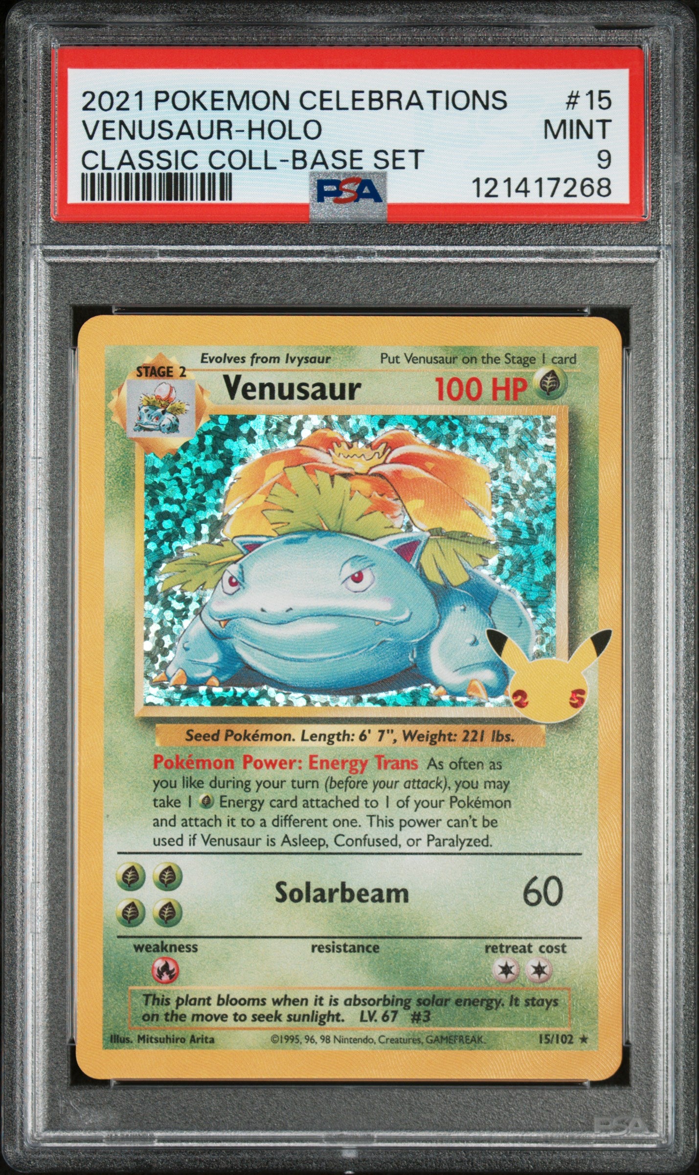 Celebrations Classic Collection 015/102 PSA9 #121417268 Venusaur - Holofoil - Classic Collection