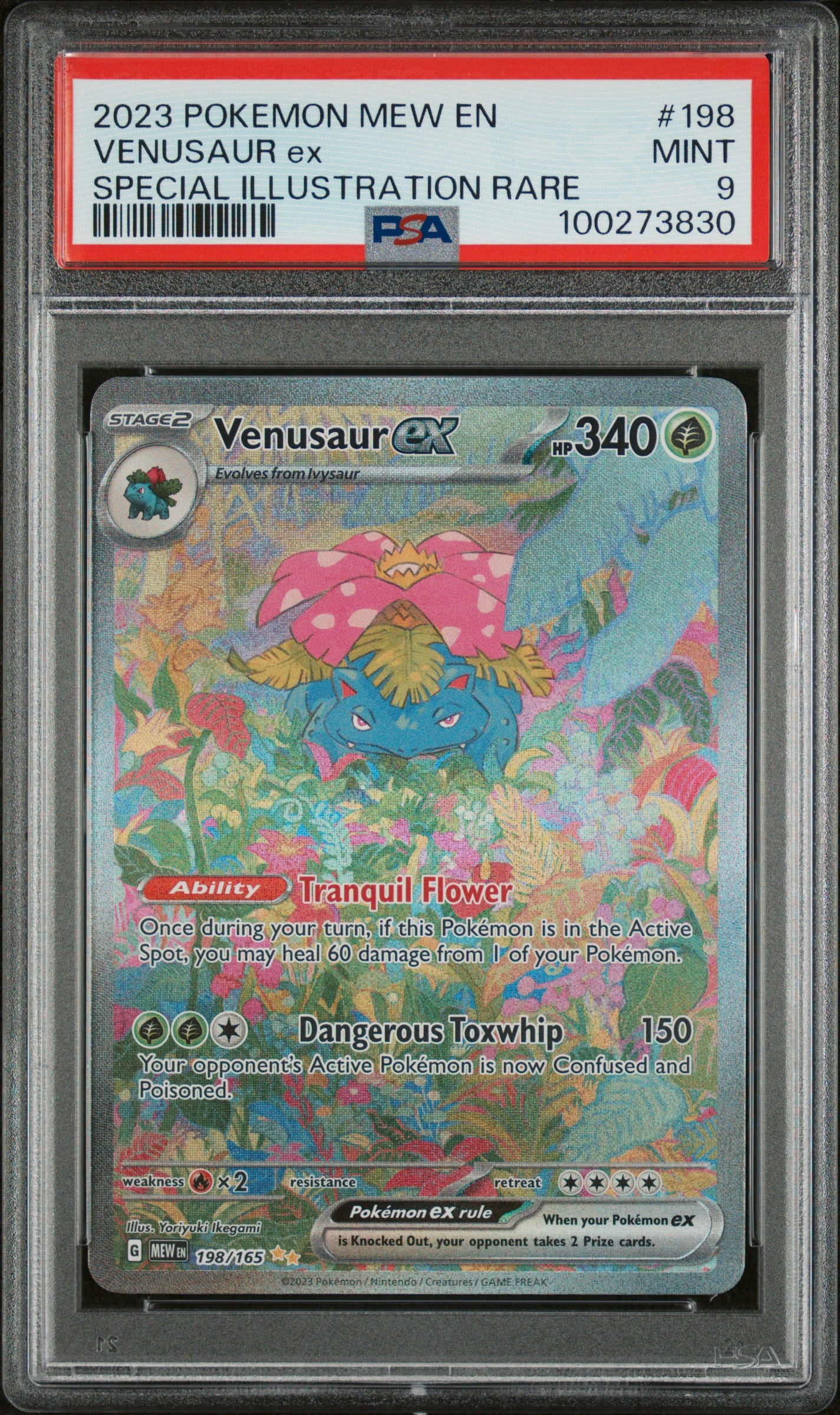 SV Scarlet & Violet 151 198/165 PSA9 #100273830 Venusaur ex - Holofoil - Special Illustration Rare