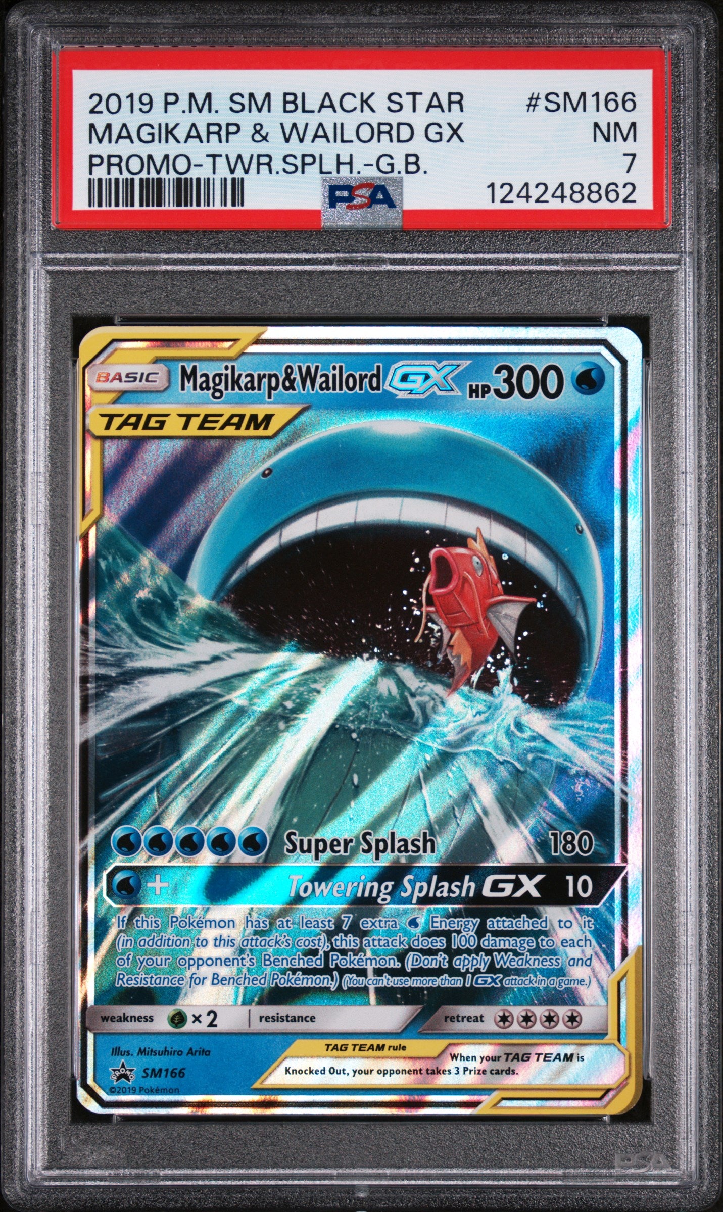 SM Promos SM166 PSA7 #124248862 Magikarp & Wailord GX - Holofoil - Promo