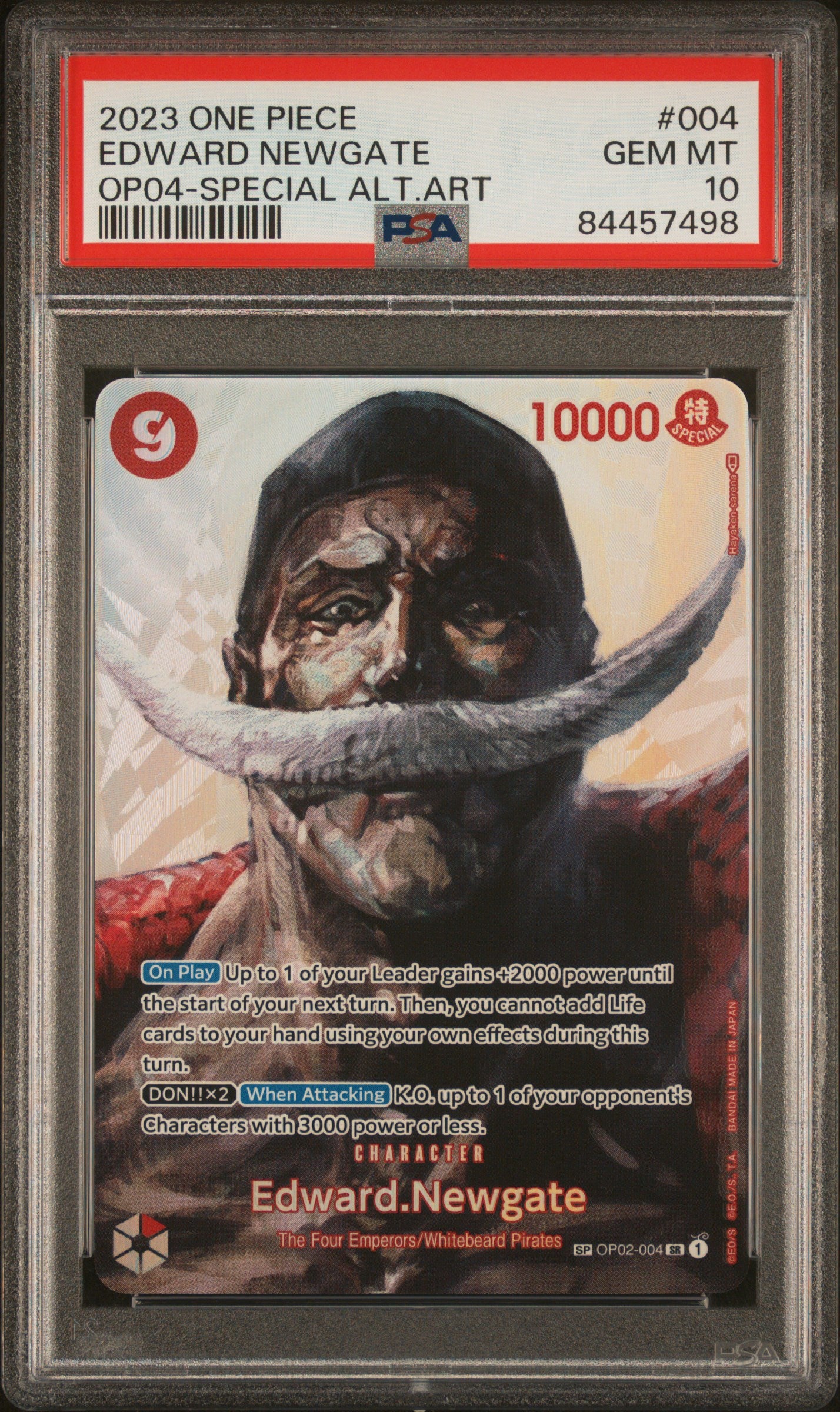 Kingdoms of Intrigue OP02-004 PSA10 #84457498 Edward.Newgate (SP) (OP02-004) - Foil - Super Rare