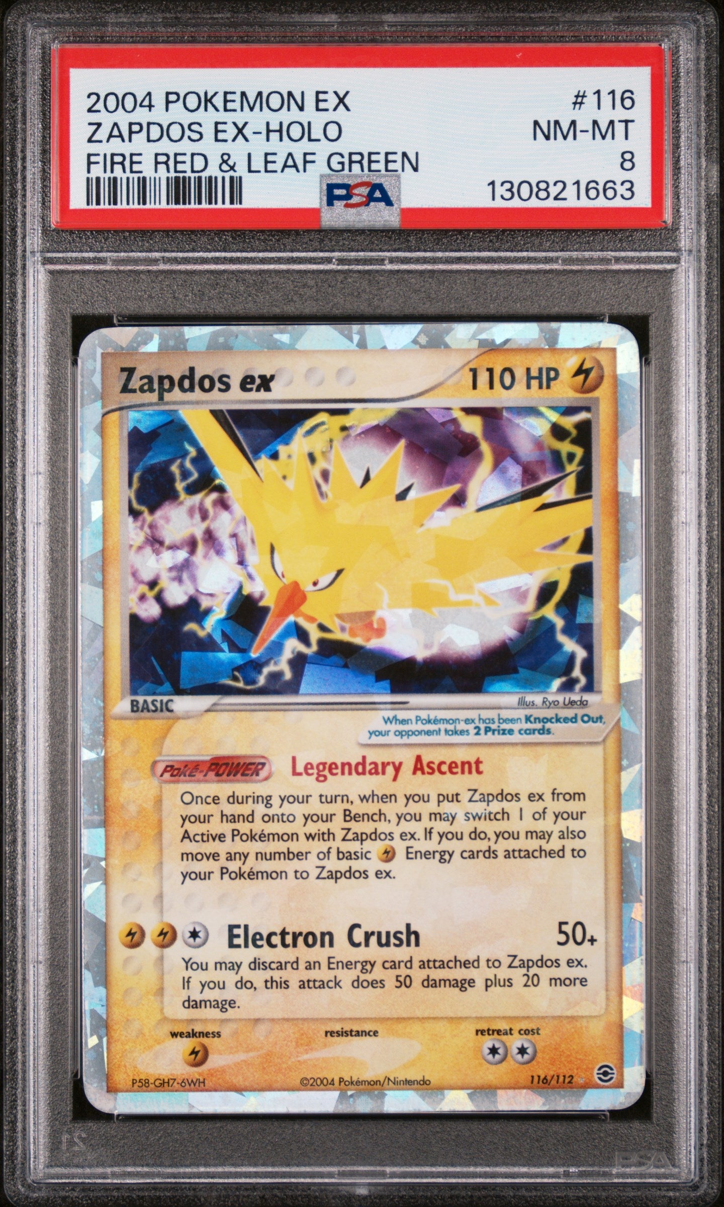 FireRed & LeafGreen 116 PSA8 #130821663 Zapdos ex - Holofoil - Secret Rare