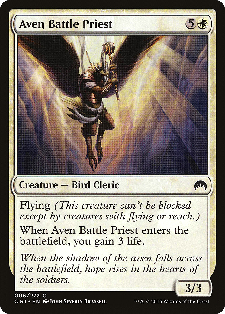 Magic Origins - (ORI-006) - Aven Battle Priest Foil