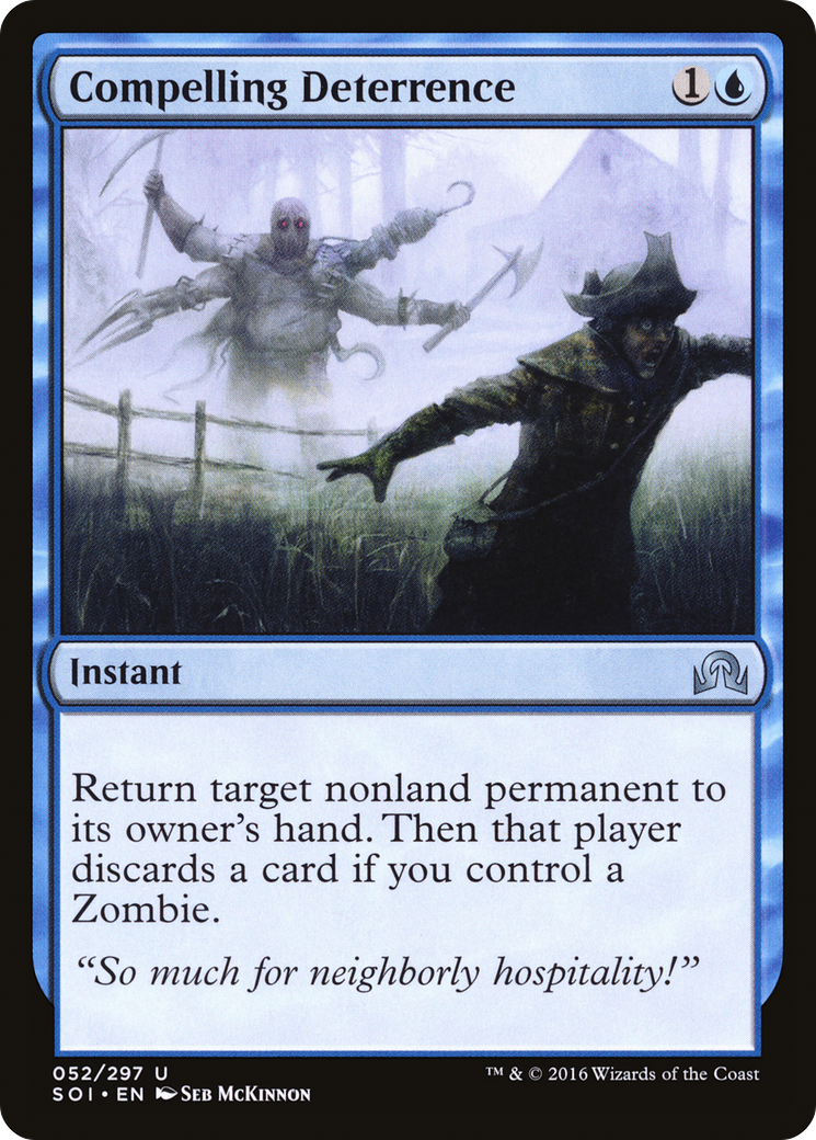 Shadows over Innistrad - (SOI-052) - Compelling Deterrence Foil