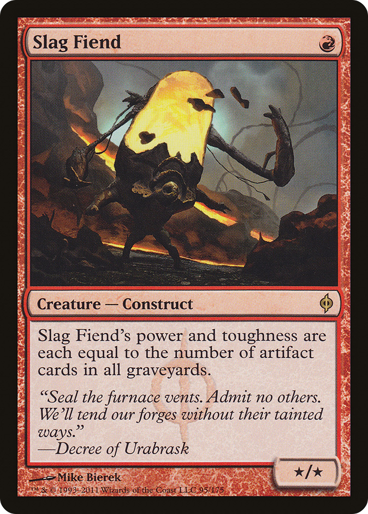 New Phyrexia - (NPH-095) - Slag Fiend Foil