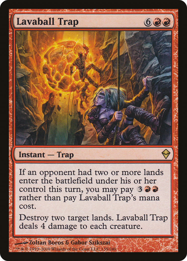 Zendikar - (ZEN-135) - Lavaball Trap Foil